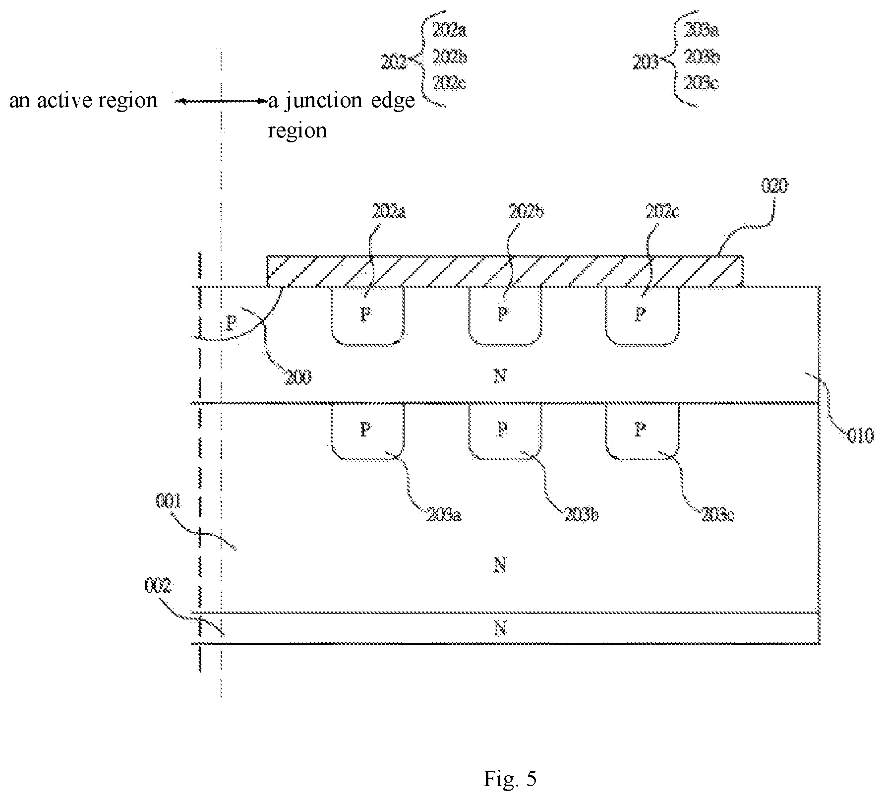 Patent US12100742 Figure 5 – Semiconductor device and junction edge region thereof