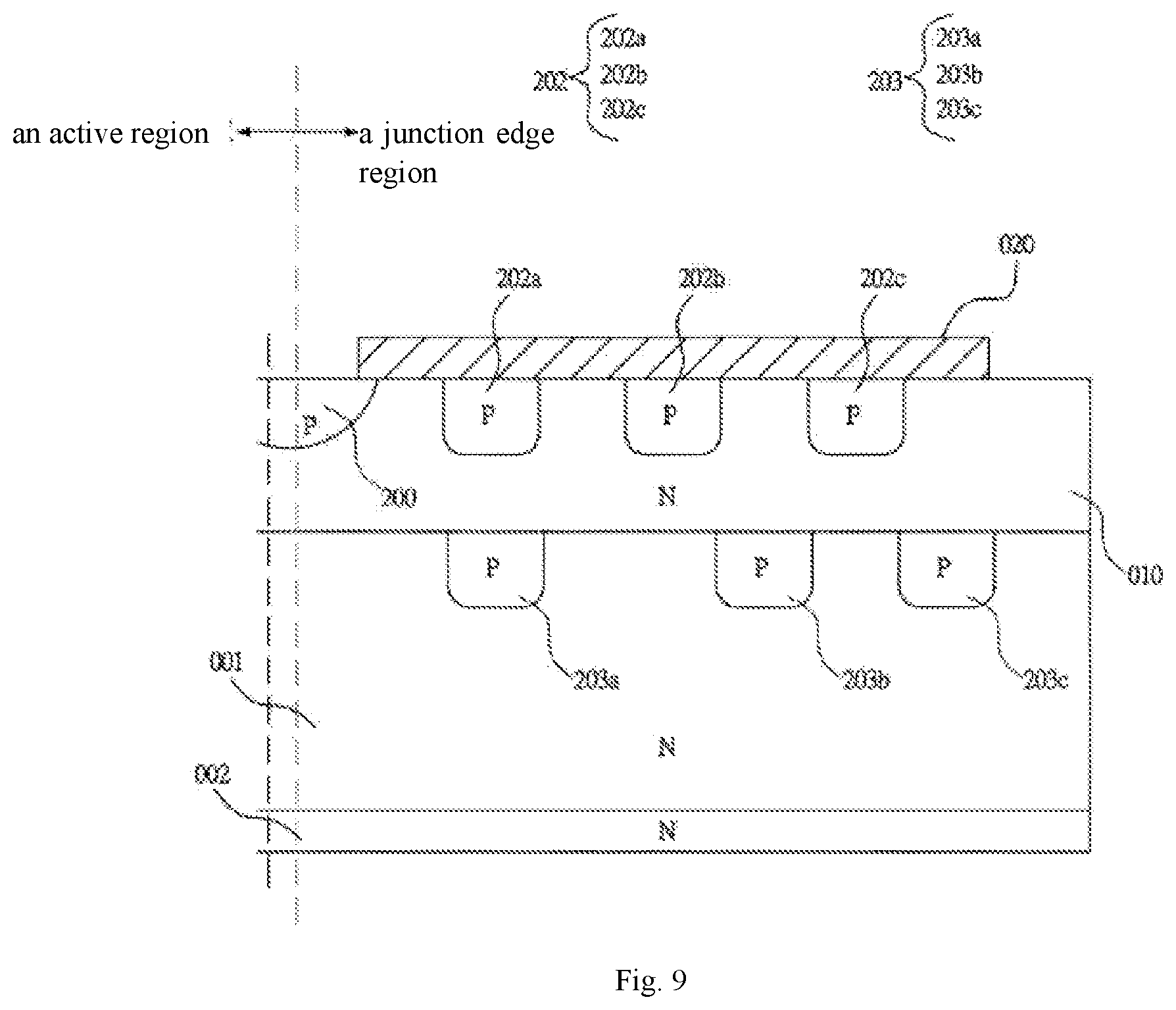 Patent US12100742 Figure 9 – Semiconductor device and junction edge region thereof