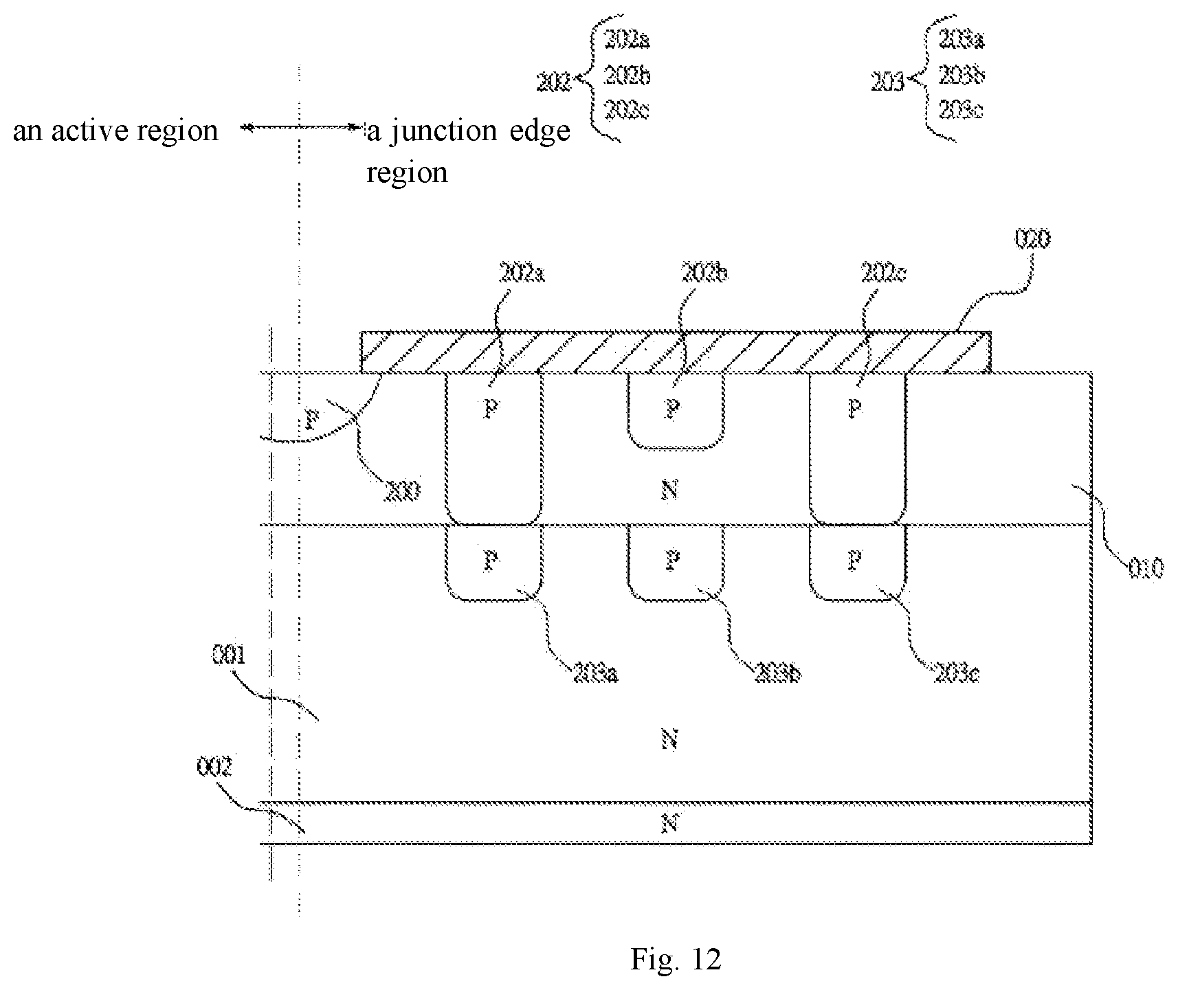 Patent US12100742 Figure 12 – Semiconductor device and junction edge region thereof