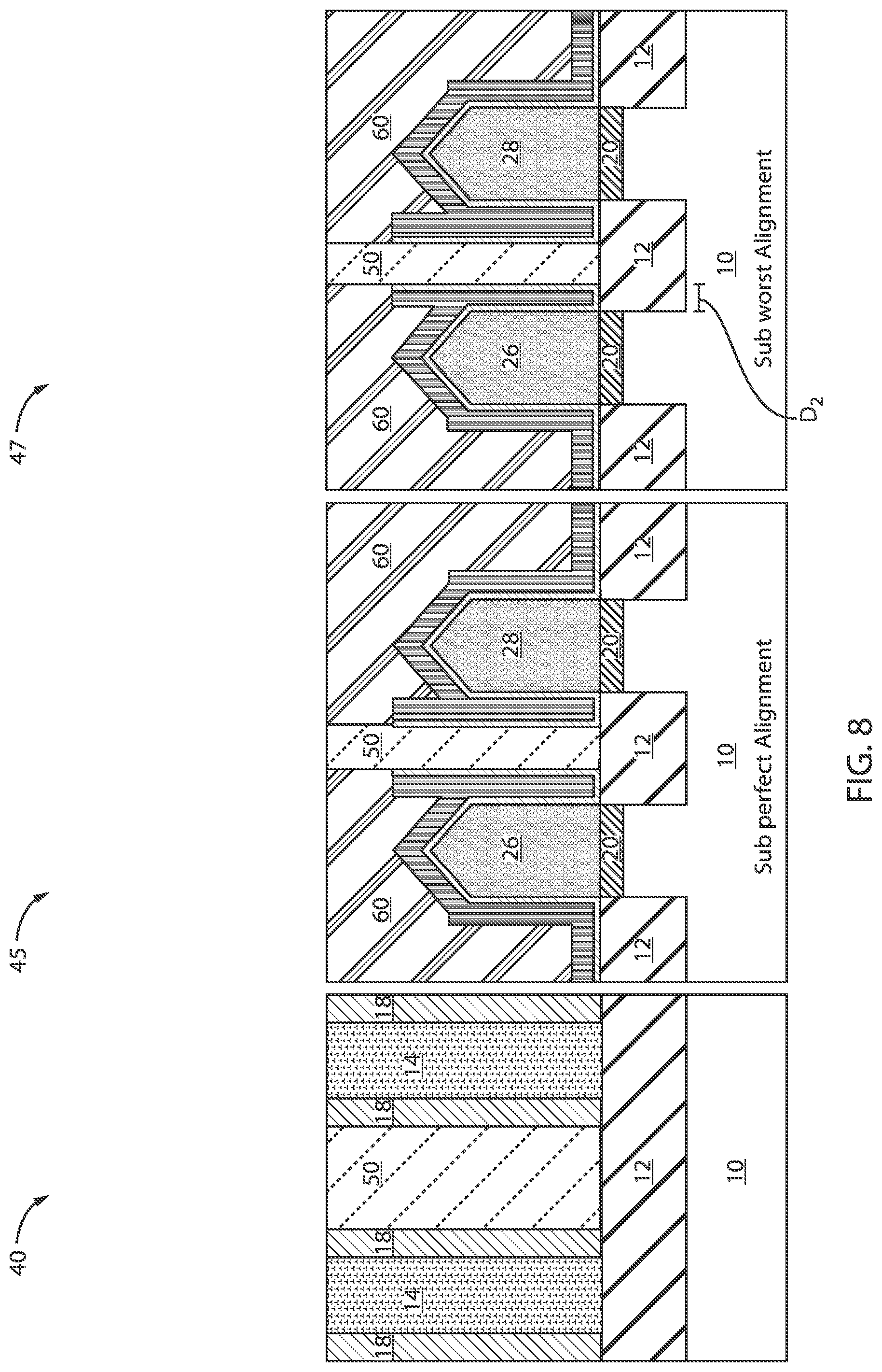 Patent US12100744 Figure 8 – Wrap around contact process margin improvement with early contact cut