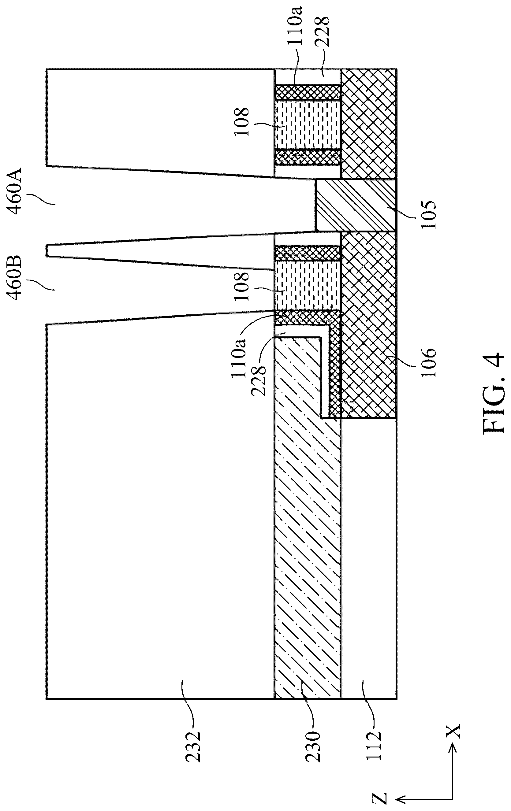 Patent US12100745 Figure 4 – Dual metal capped via contact structures for semiconductor devices