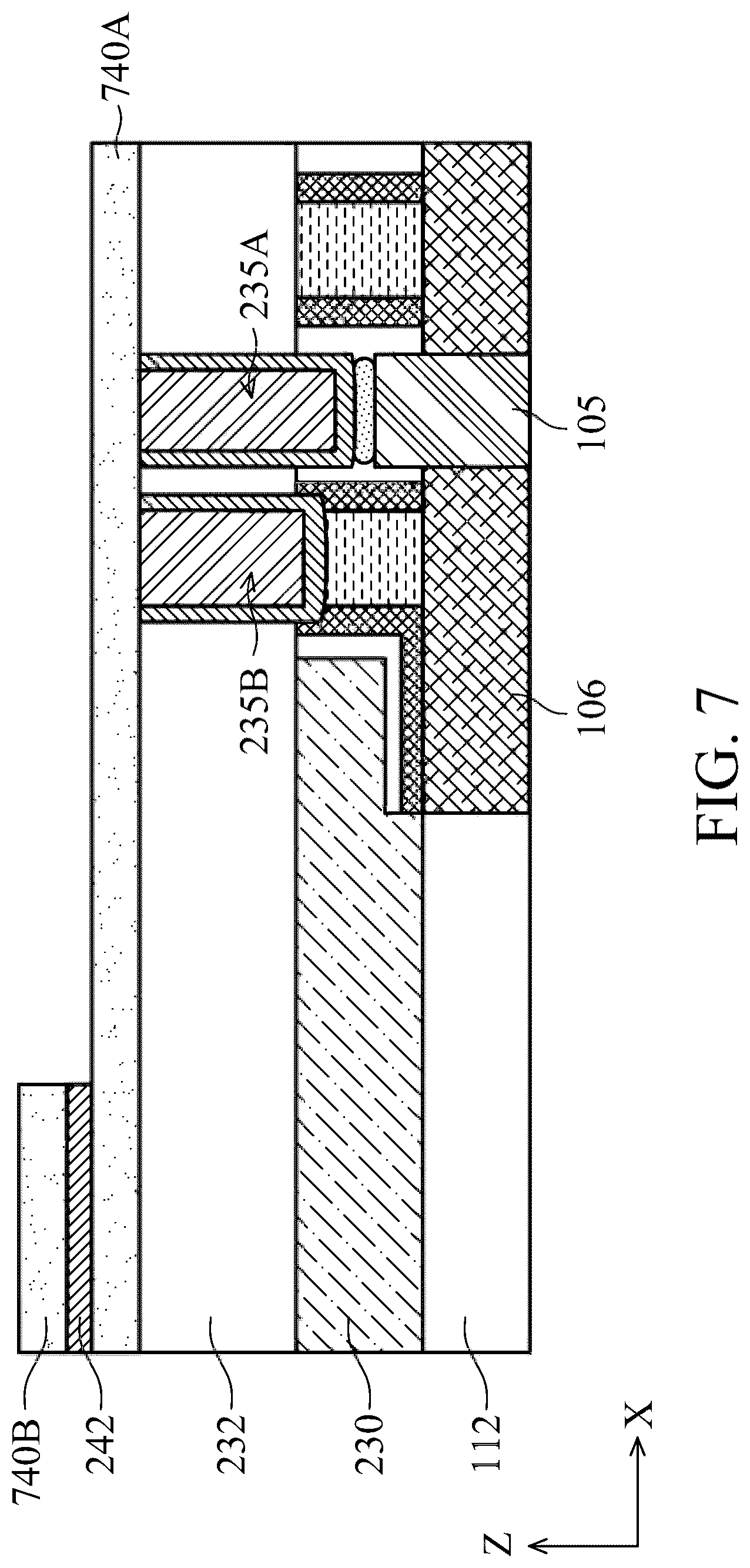 Patent US12100745 Figure 7 – Dual metal capped via contact structures for semiconductor devices