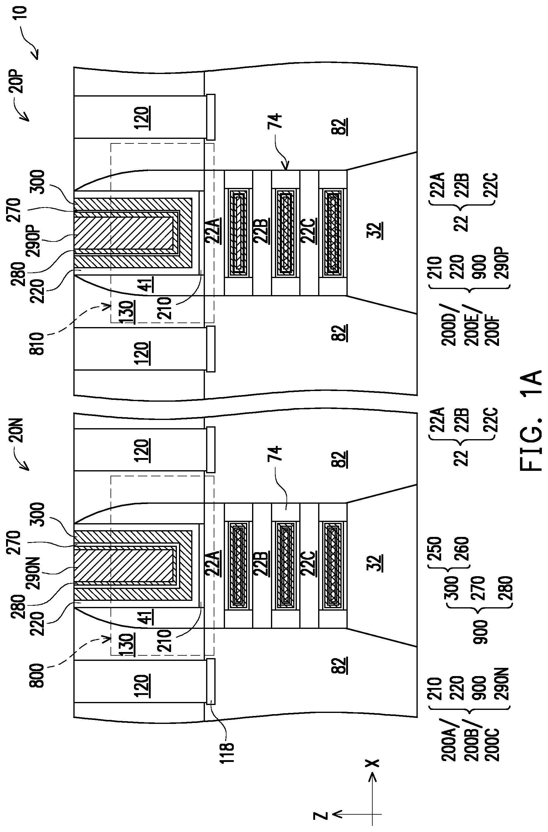 Patent US12100748 Figure 1 – Gate structure and method