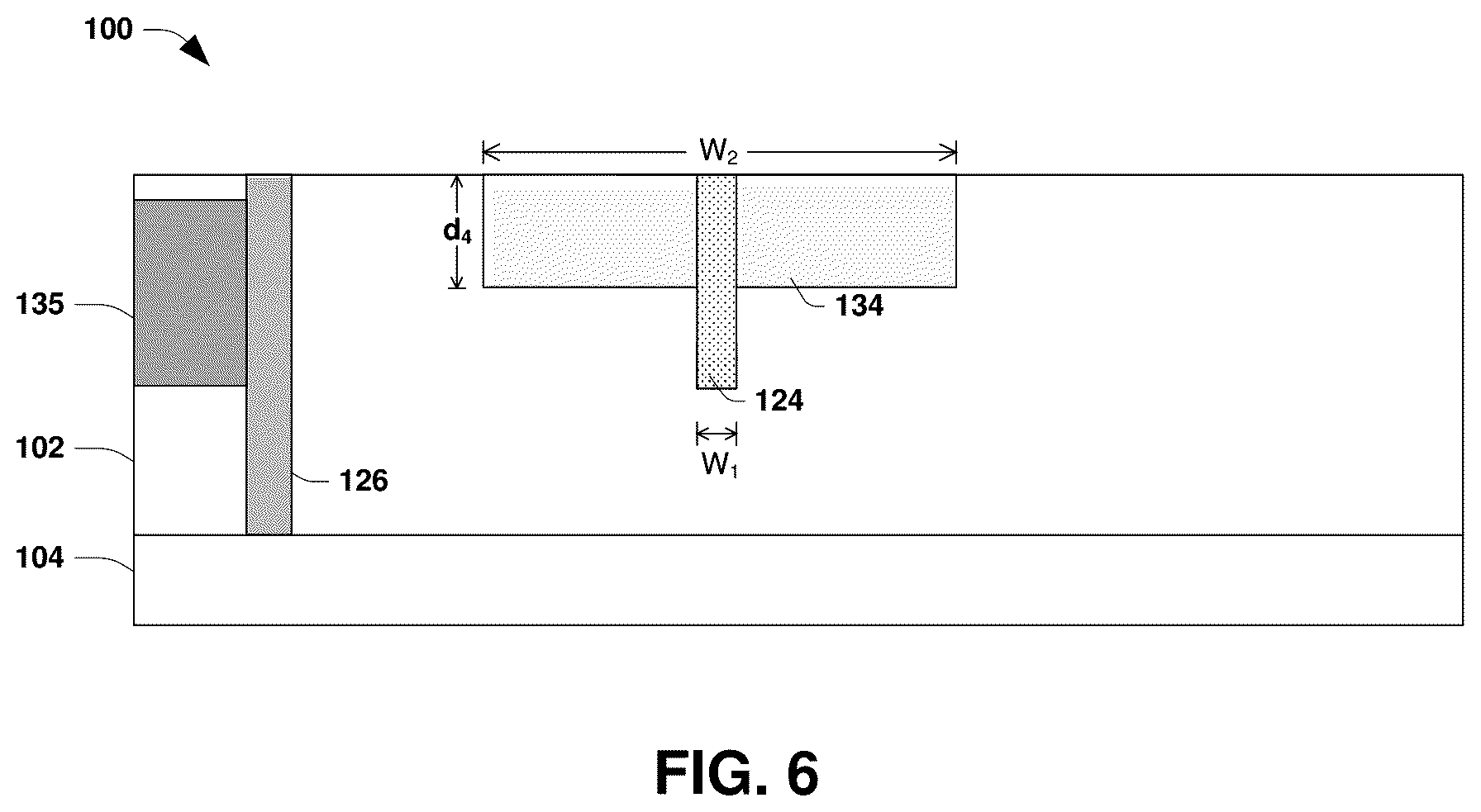 Patent US12100754 Figure 6 – Semiconductor arrangement and method of making