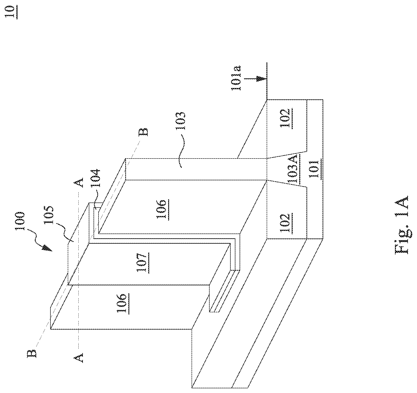 Patent US12100755 Figure 1 – Channel structures including doped 2D materials for semiconductor devices