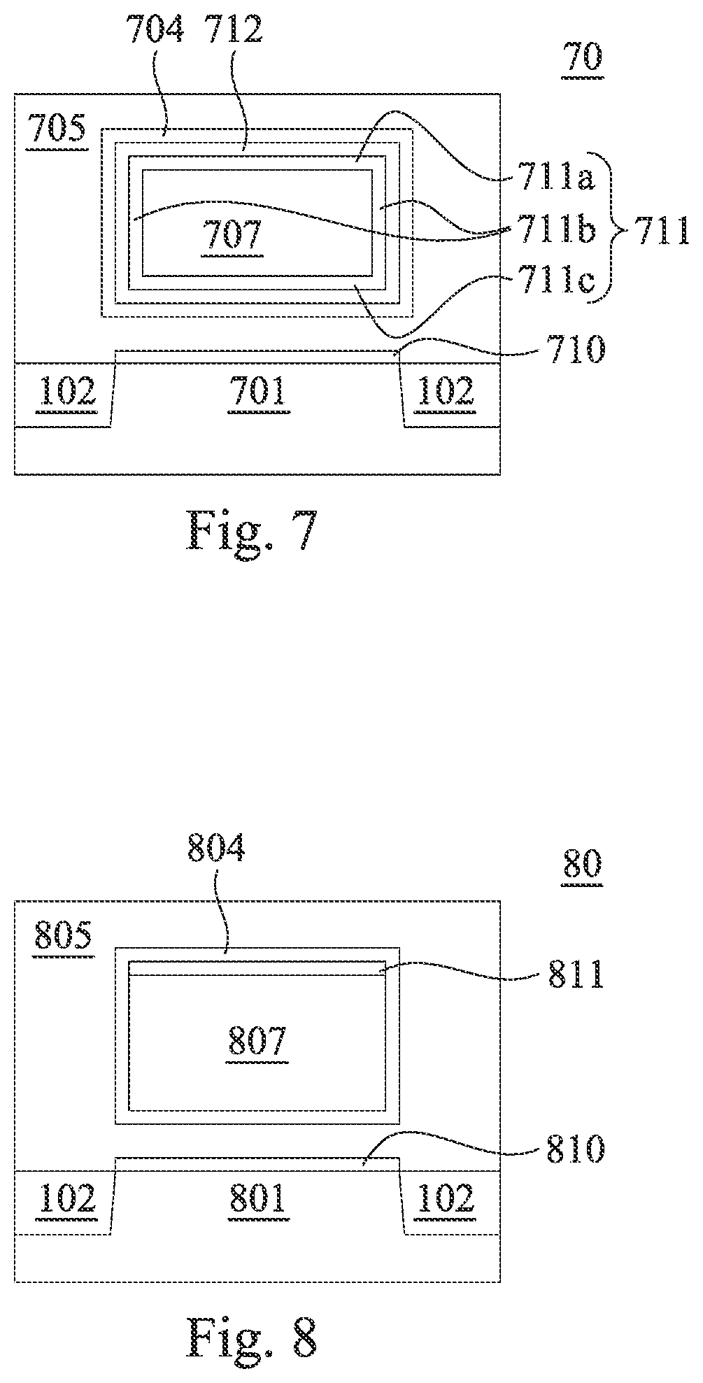 Patent US12100755 Figure 8 – Channel structures including doped 2D materials for semiconductor devices