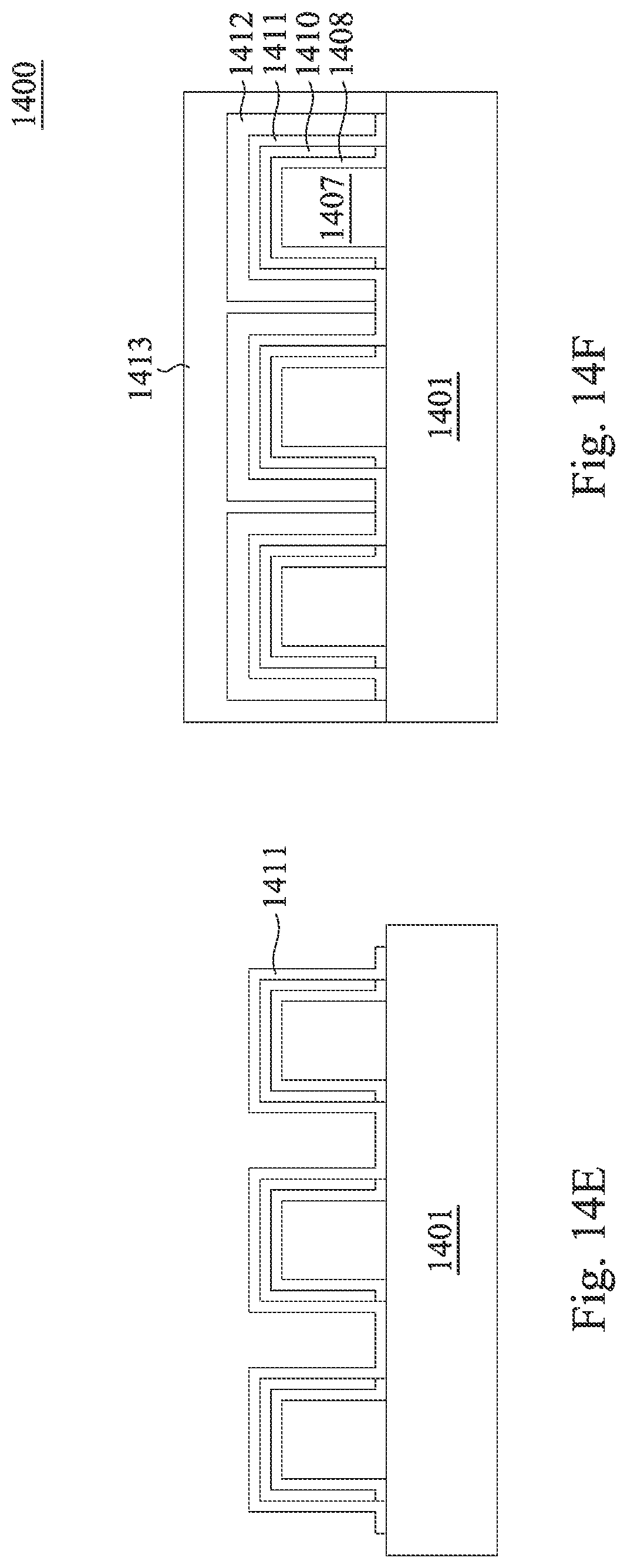 Patent US12100755 Figure 14 – Channel structures including doped 2D materials for semiconductor devices