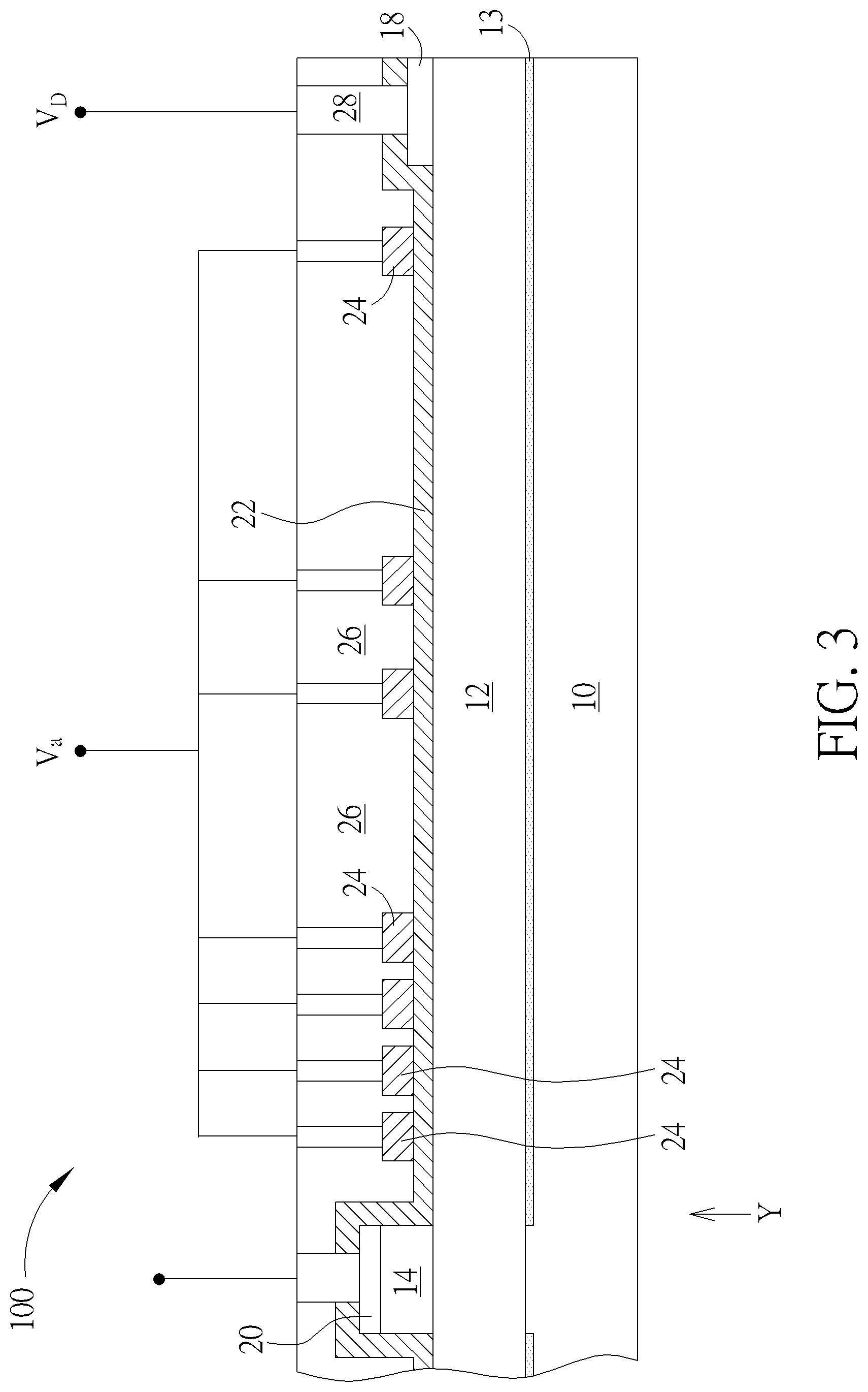 Patent US12100758 Figure 3 – High electron mobility transistor and method of fabricating the same