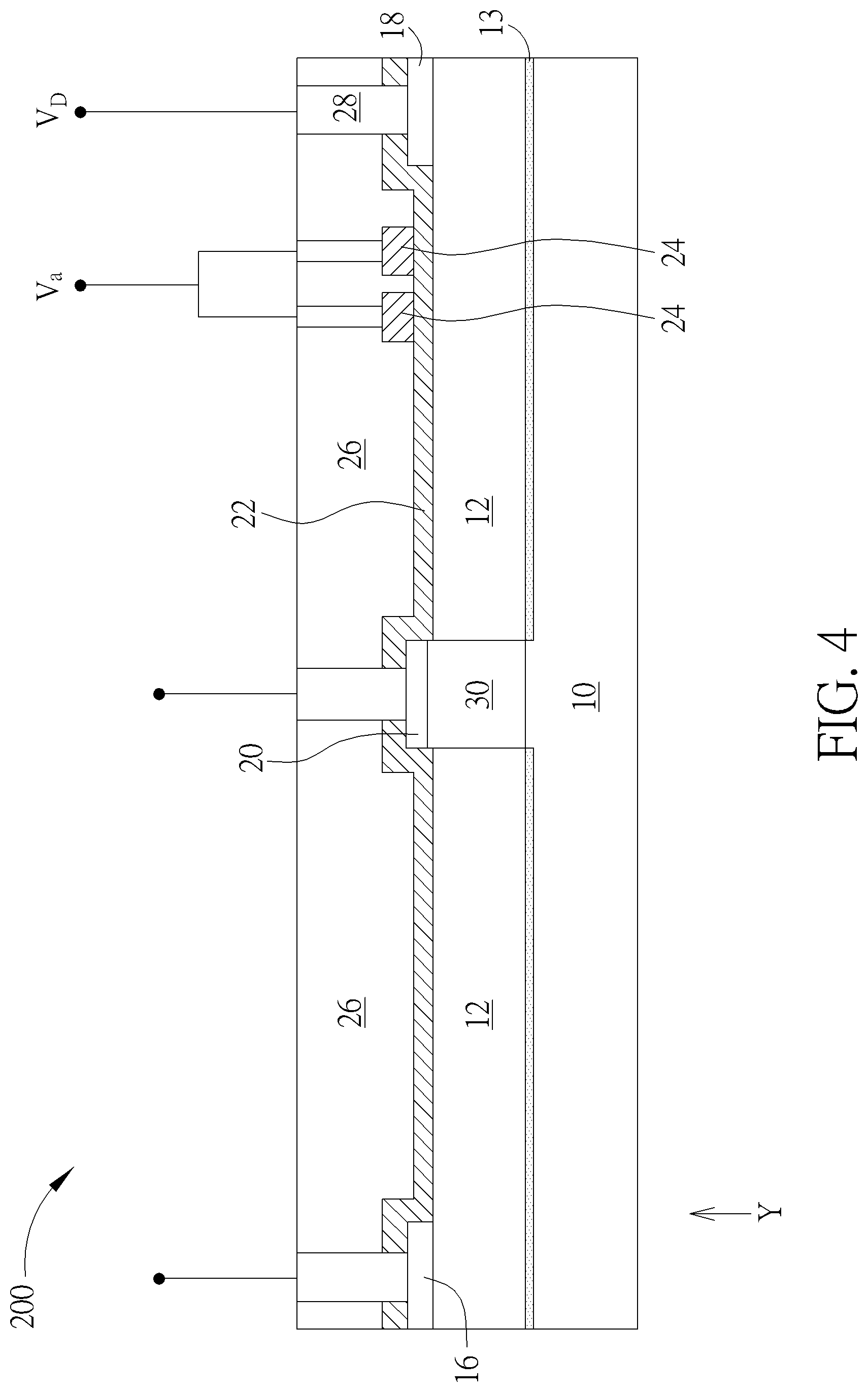 Patent US12100758 Figure 4 – High electron mobility transistor and method of fabricating the same