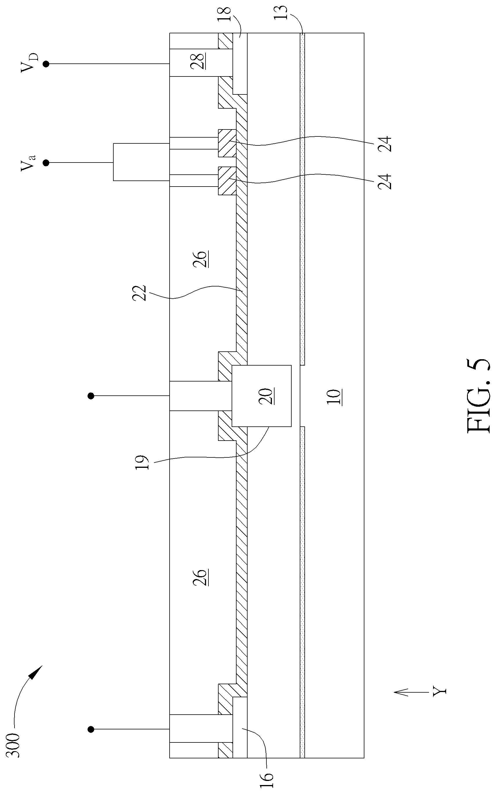 Patent US12100758 Figure 5 – High electron mobility transistor and method of fabricating the same