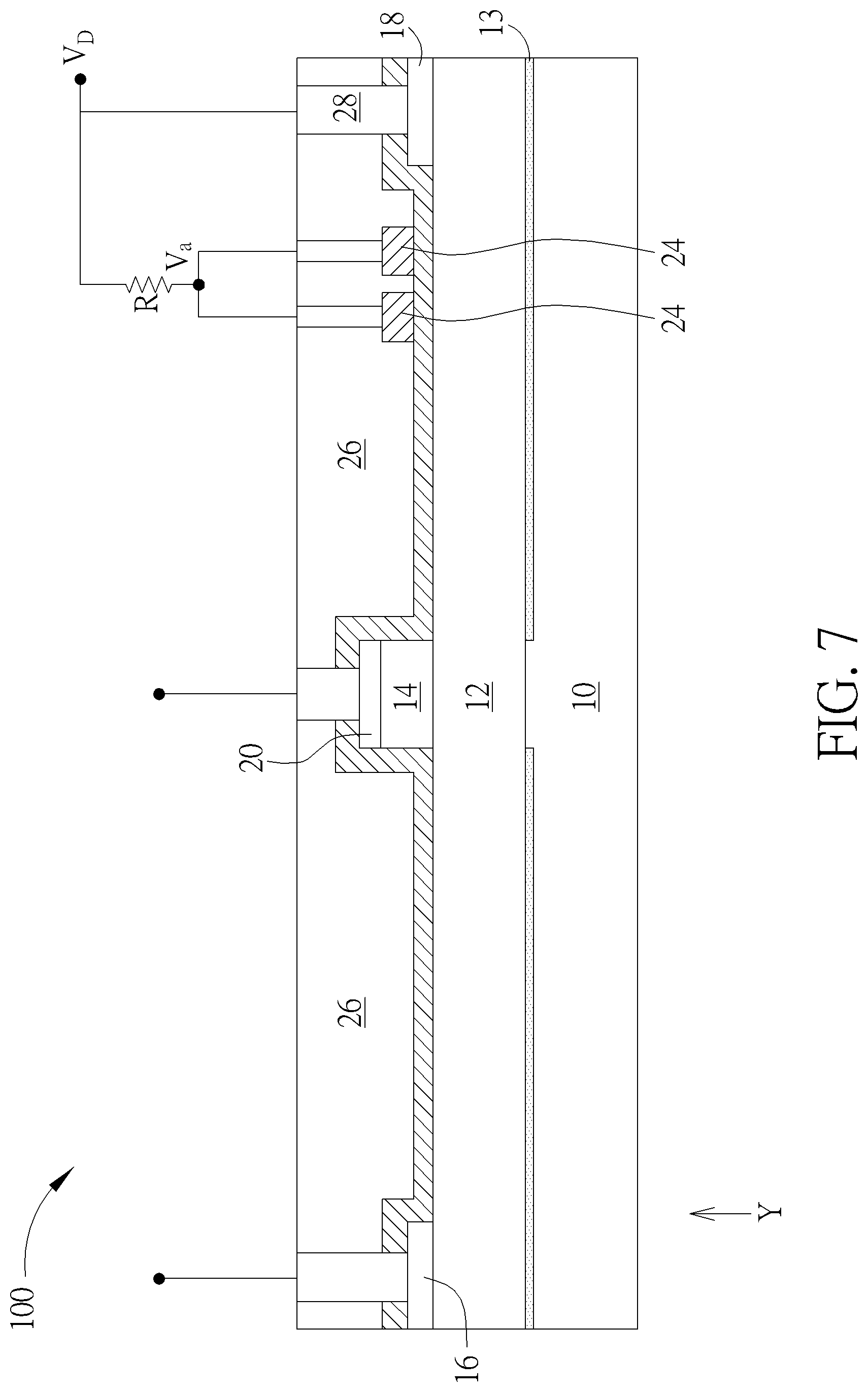Patent US12100758 Figure 7 – High electron mobility transistor and method of fabricating the same