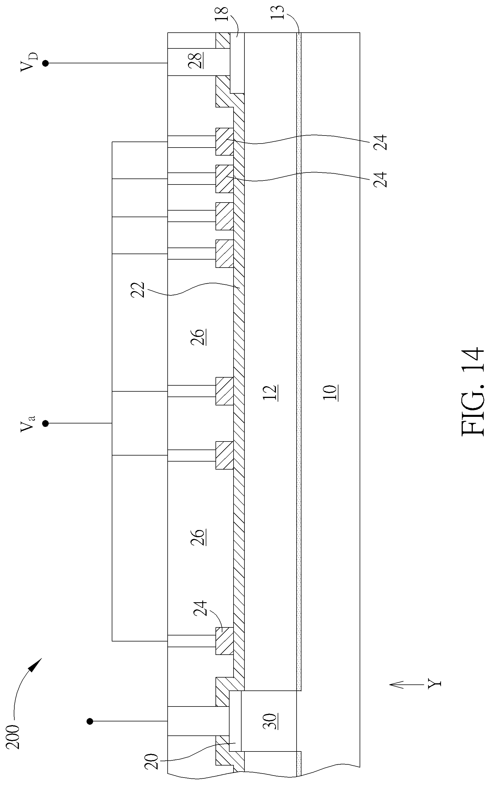Patent US12100758 Figure 14 – High electron mobility transistor and method of fabricating the same