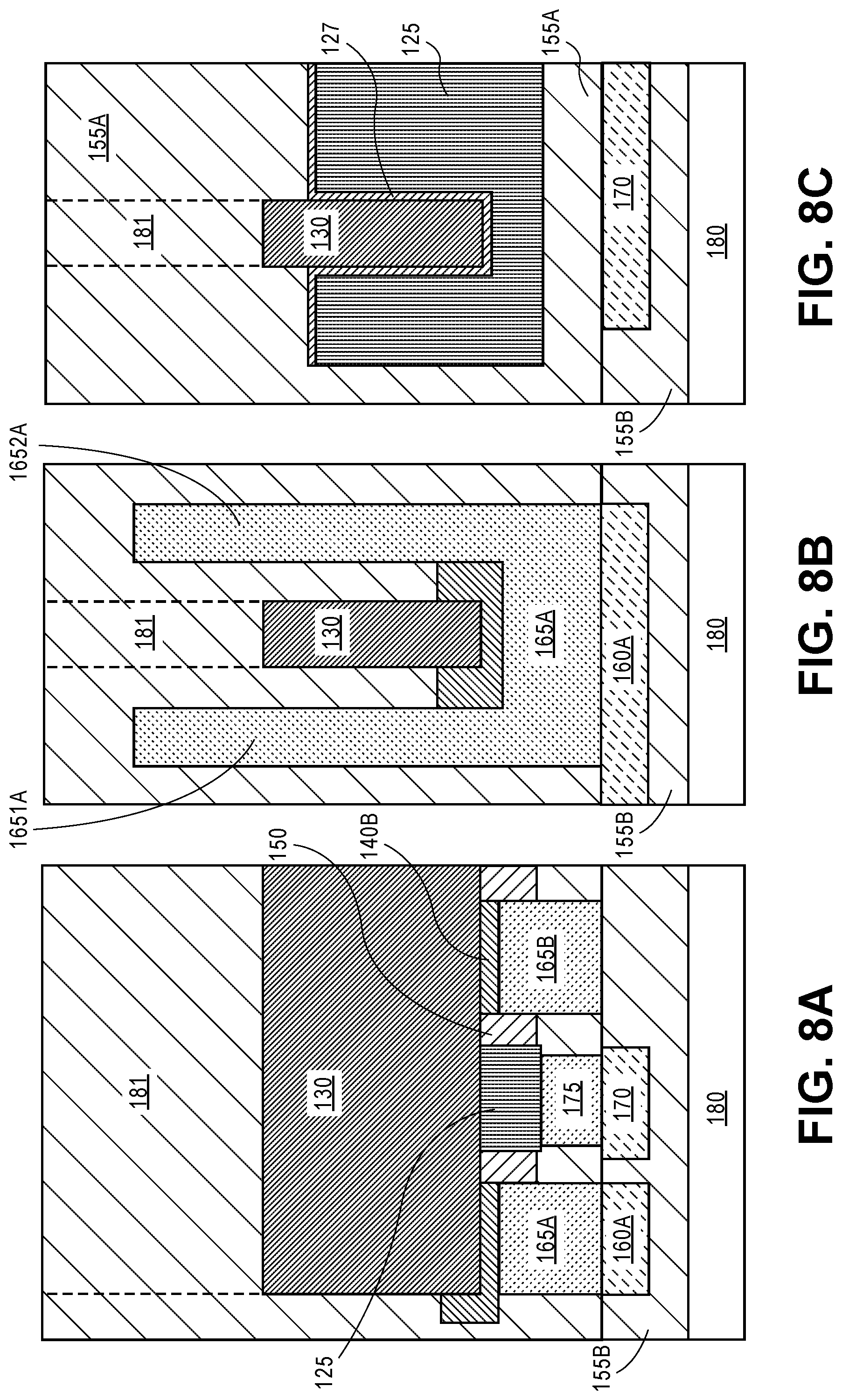 Patent US12100761 Figure 8 – Wrap-around source/drain method of making contacts for backside metals