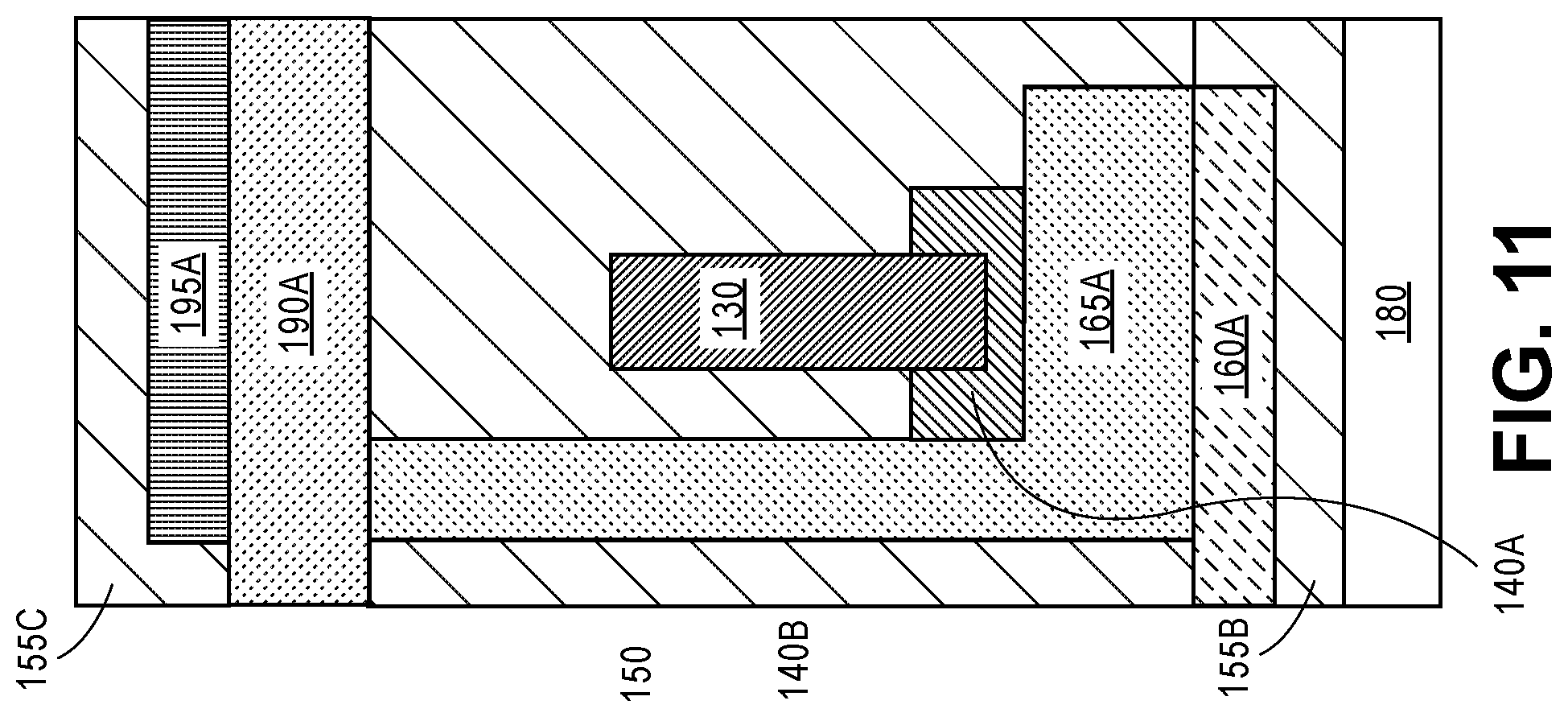 Patent US12100761 Figure 11 – Wrap-around source/drain method of making contacts for backside metals