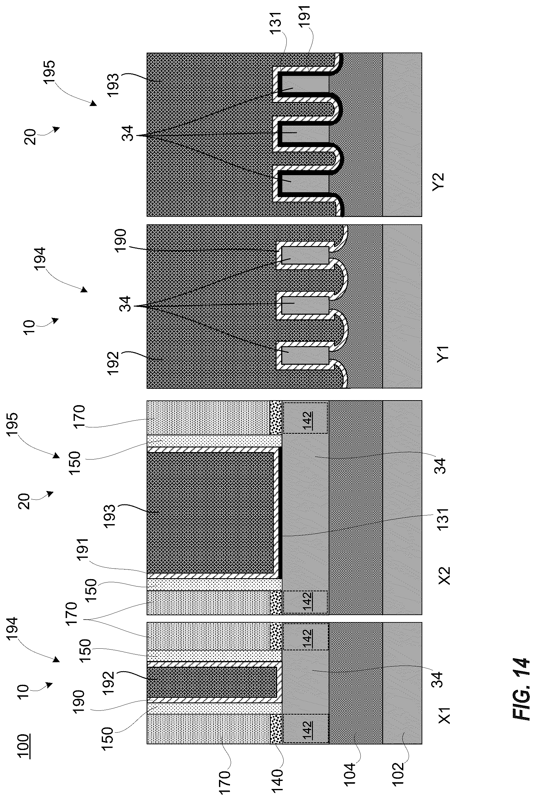Patent US12100766 Figure 14 – Integrated short channel omega gate FinFET and long channel FinFET