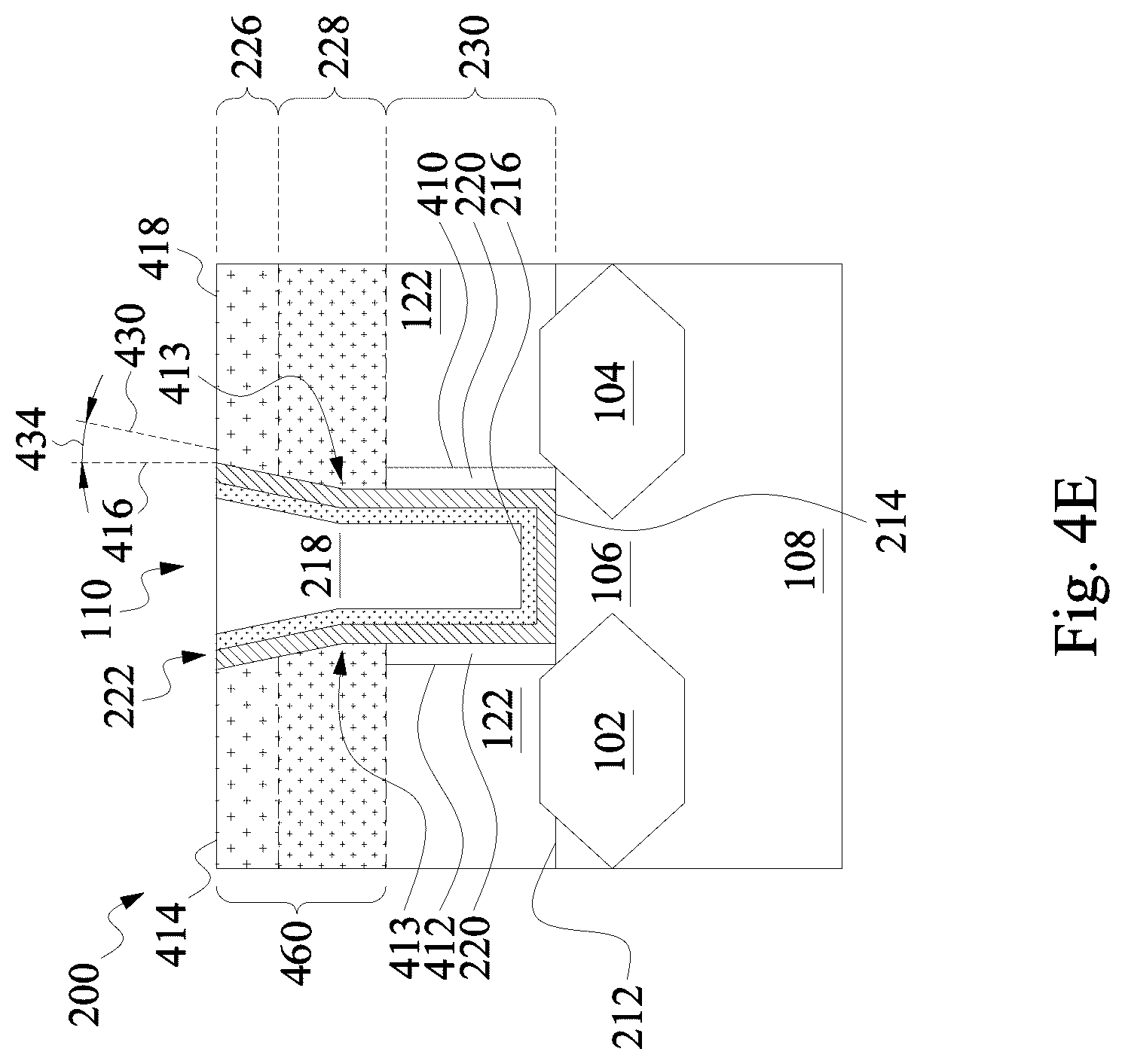 Patent US12100767 Figure 6 – Strained gate semiconductor device having an interlayer dielectric doped with large species material