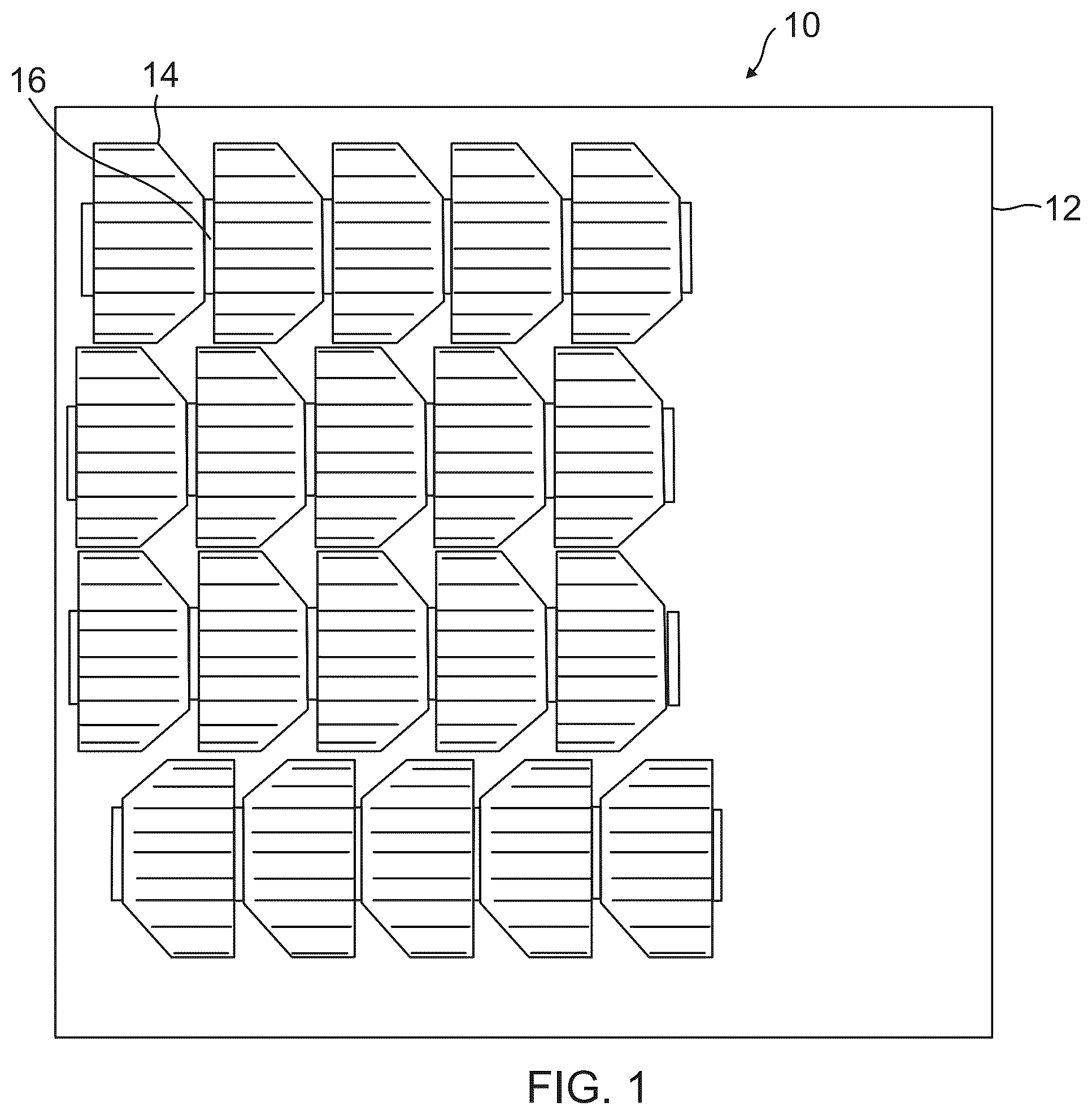 Patent US12100774 Figure 1 – Solar cells for a solar cell array