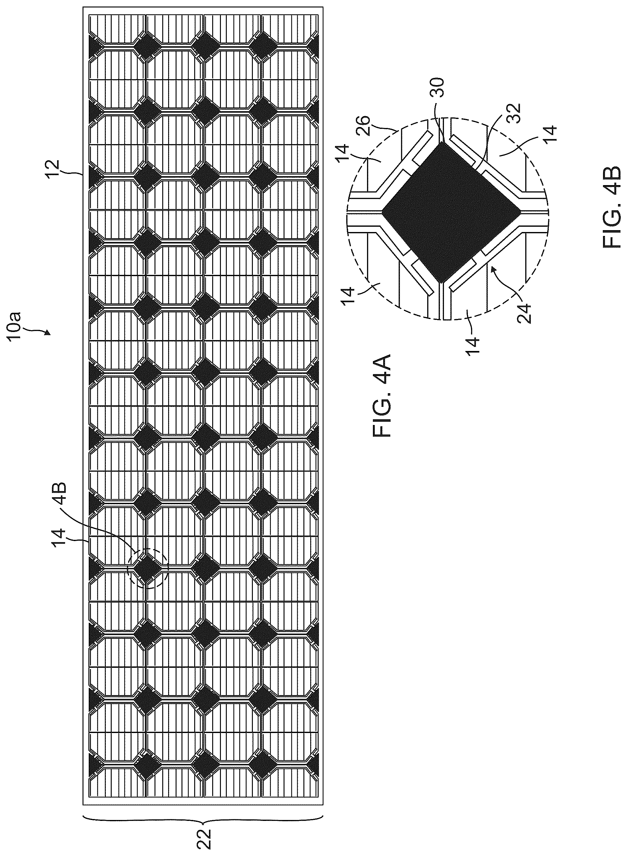 Patent US12100774 Figure 4 – Solar cells for a solar cell array