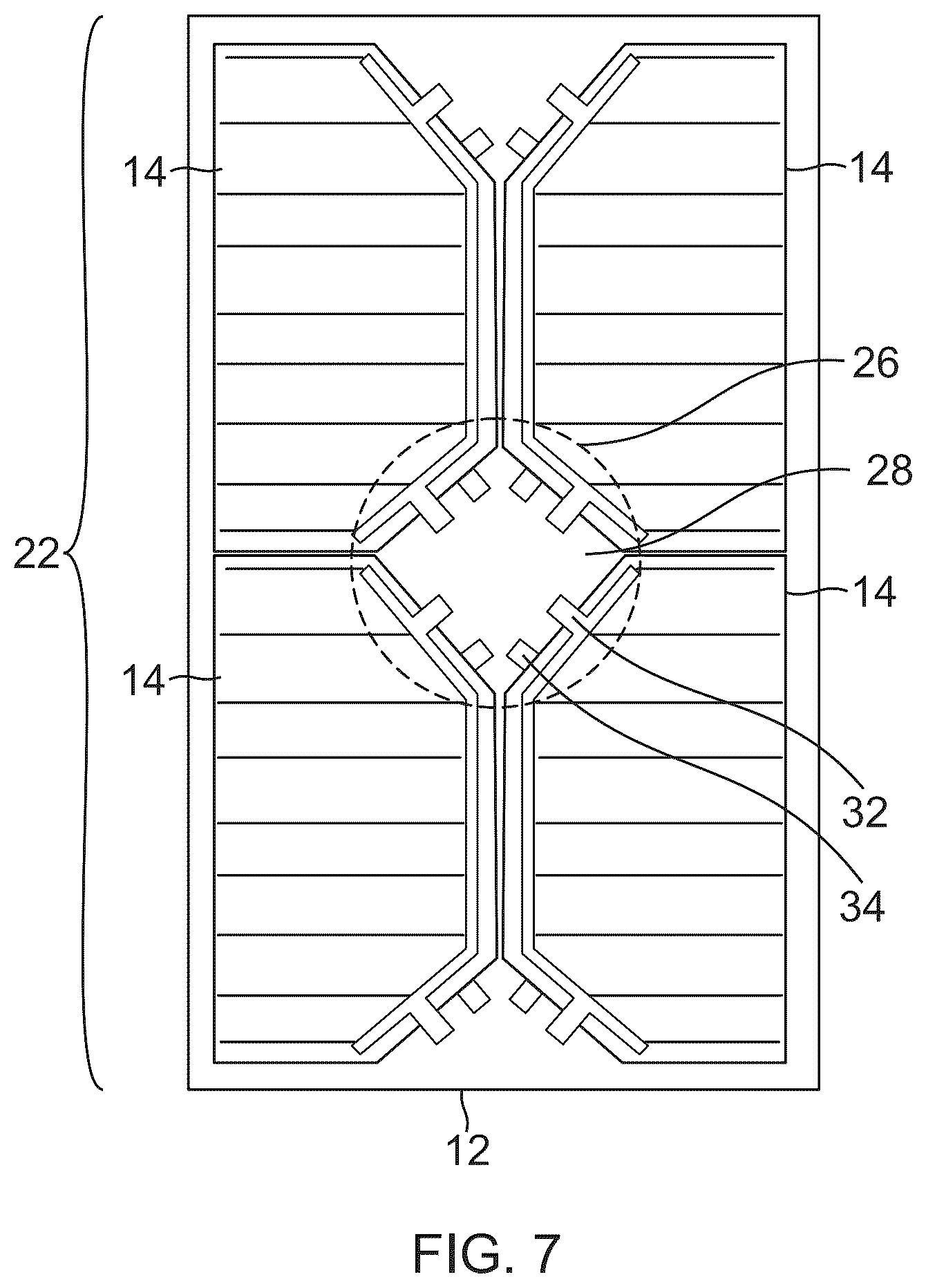 Patent US12100774 Figure 7 – Solar cells for a solar cell array