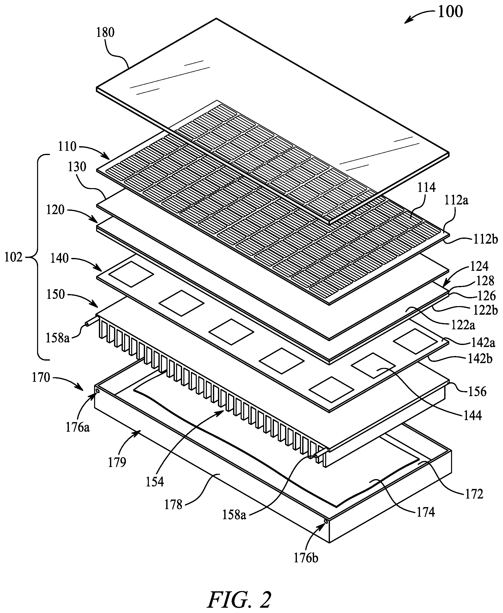 Patent US12100778 Figure 2 – Thermal management device with integrated thermoelectric generator and heat sync