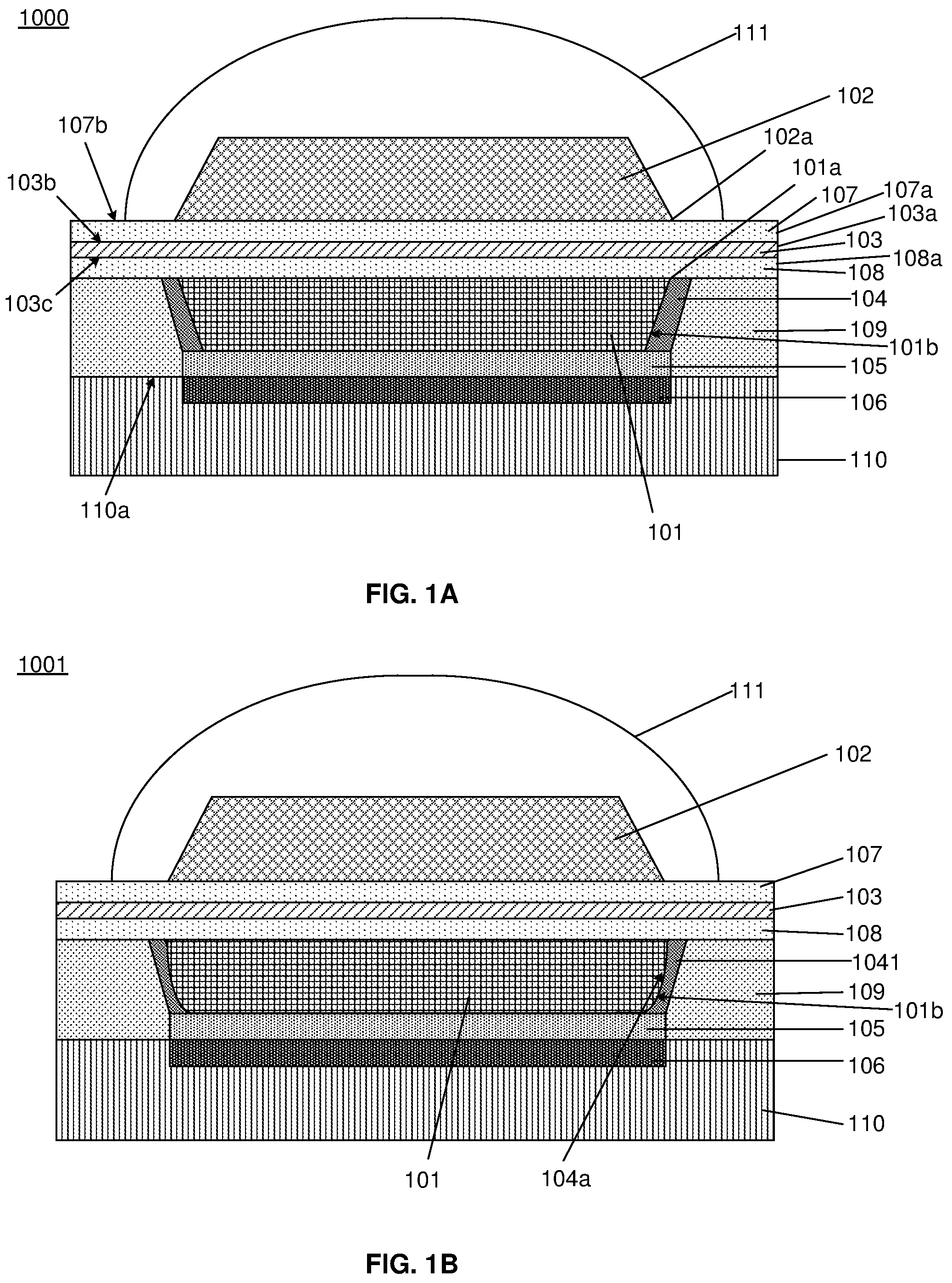 Patent US12100781 — Micro-LED structure and micro-LED chip including same — Figure 1