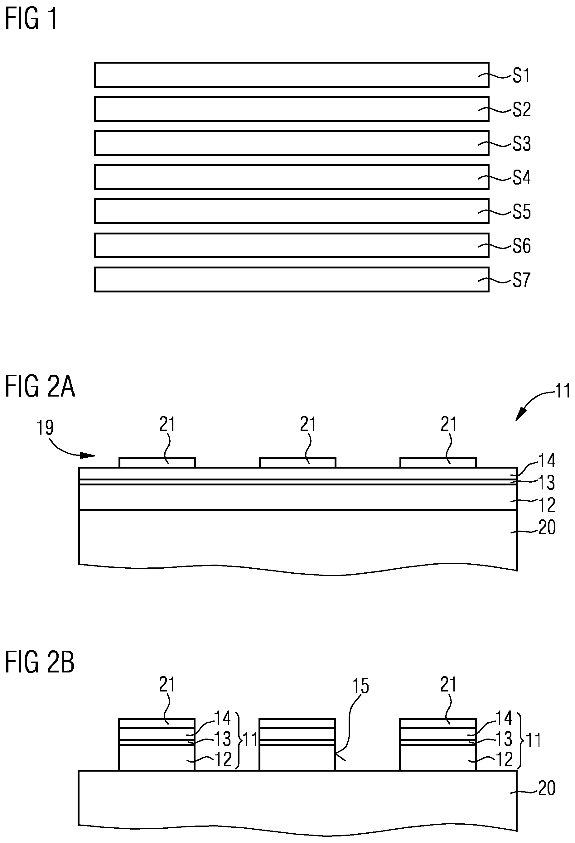 Patent US12100783 Figure 1 – Optoelectronic semiconductor body having a layer stack, arrangement of a plurality of optoelectronic semiconductor bodies having a layer stack, and method for producing said optoelectronic semiconductor body