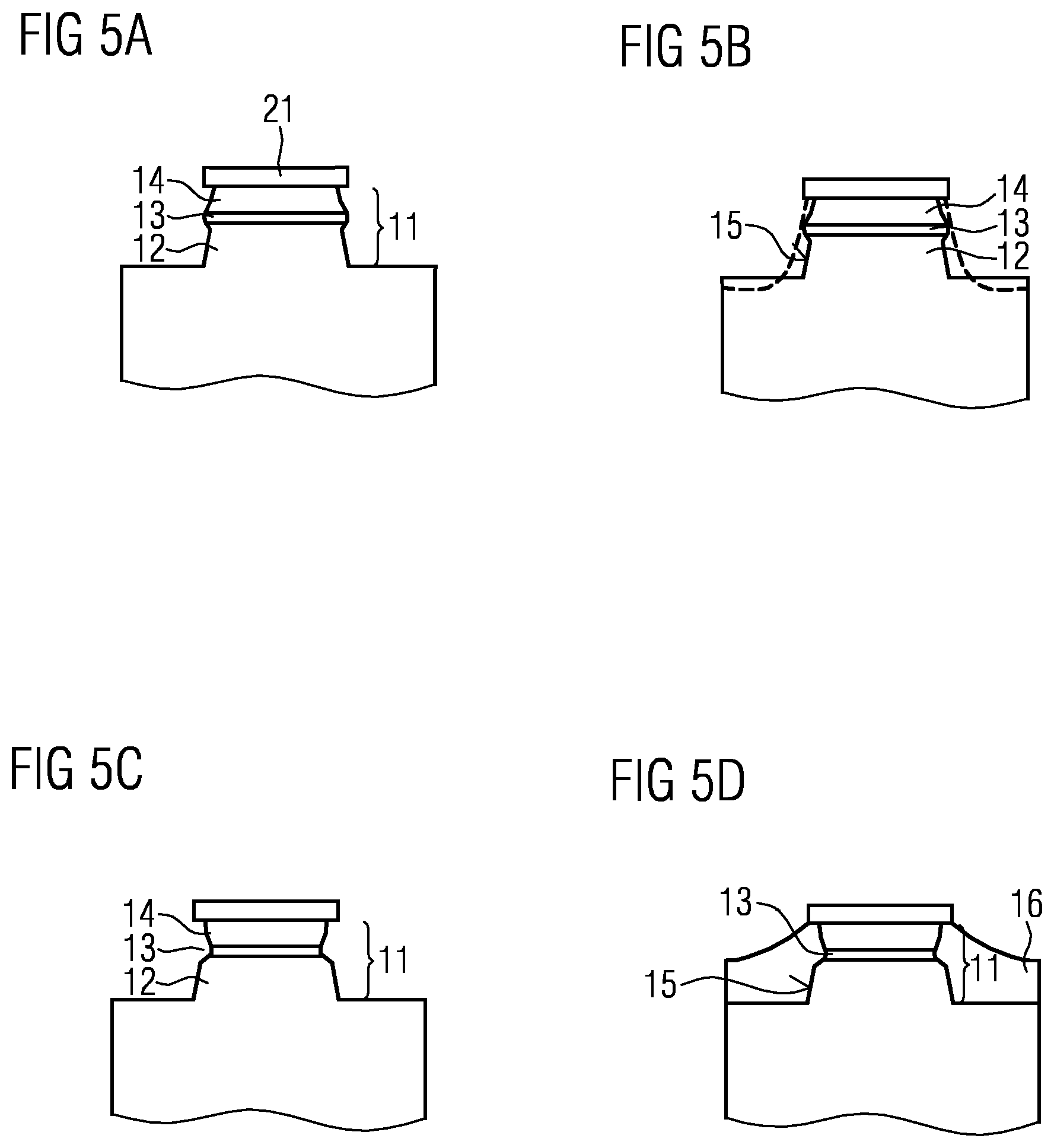 Patent US12100783 Figure 5 – Optoelectronic semiconductor body having a layer stack, arrangement of a plurality of optoelectronic semiconductor bodies having a layer stack, and method for producing said optoelectronic semiconductor body