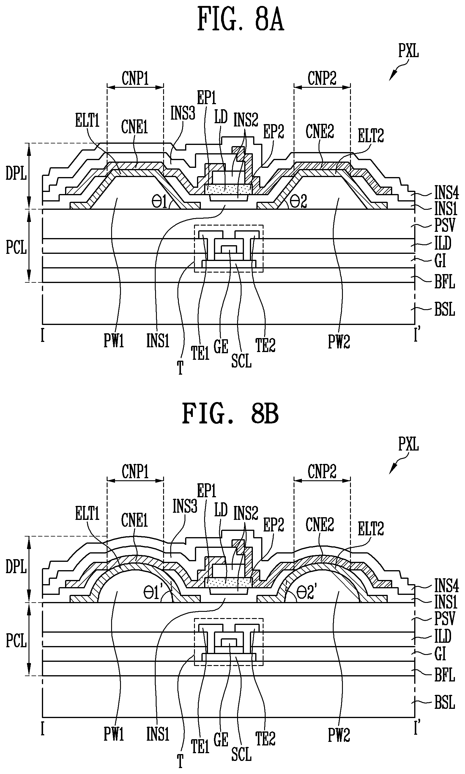 Patent US12100784 Figure 11 – Display device and manufacturing method thereof