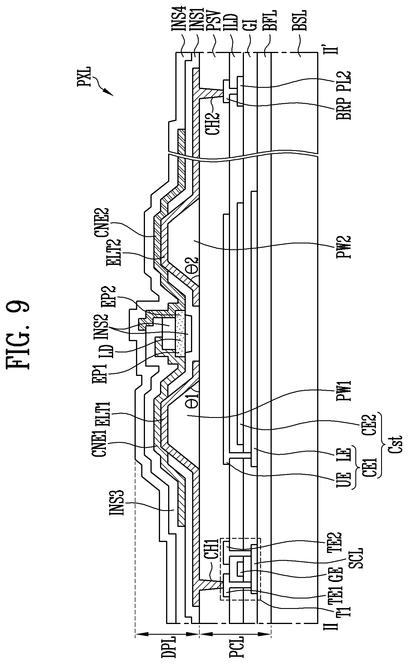 Patent US12100784 Figure 12 – Display device and manufacturing method thereof