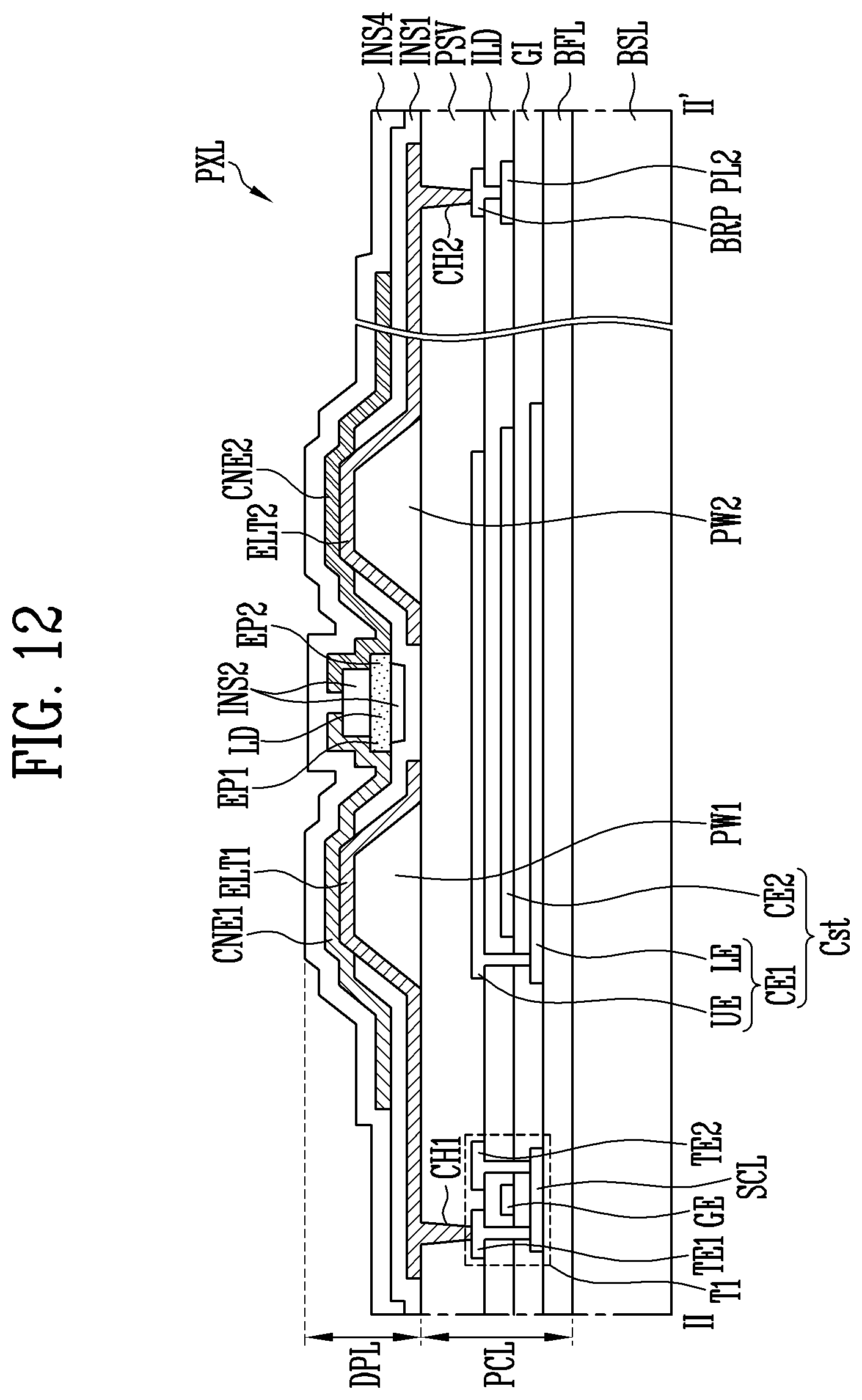 Patent US12100784 Figure 17 – Display device and manufacturing method thereof