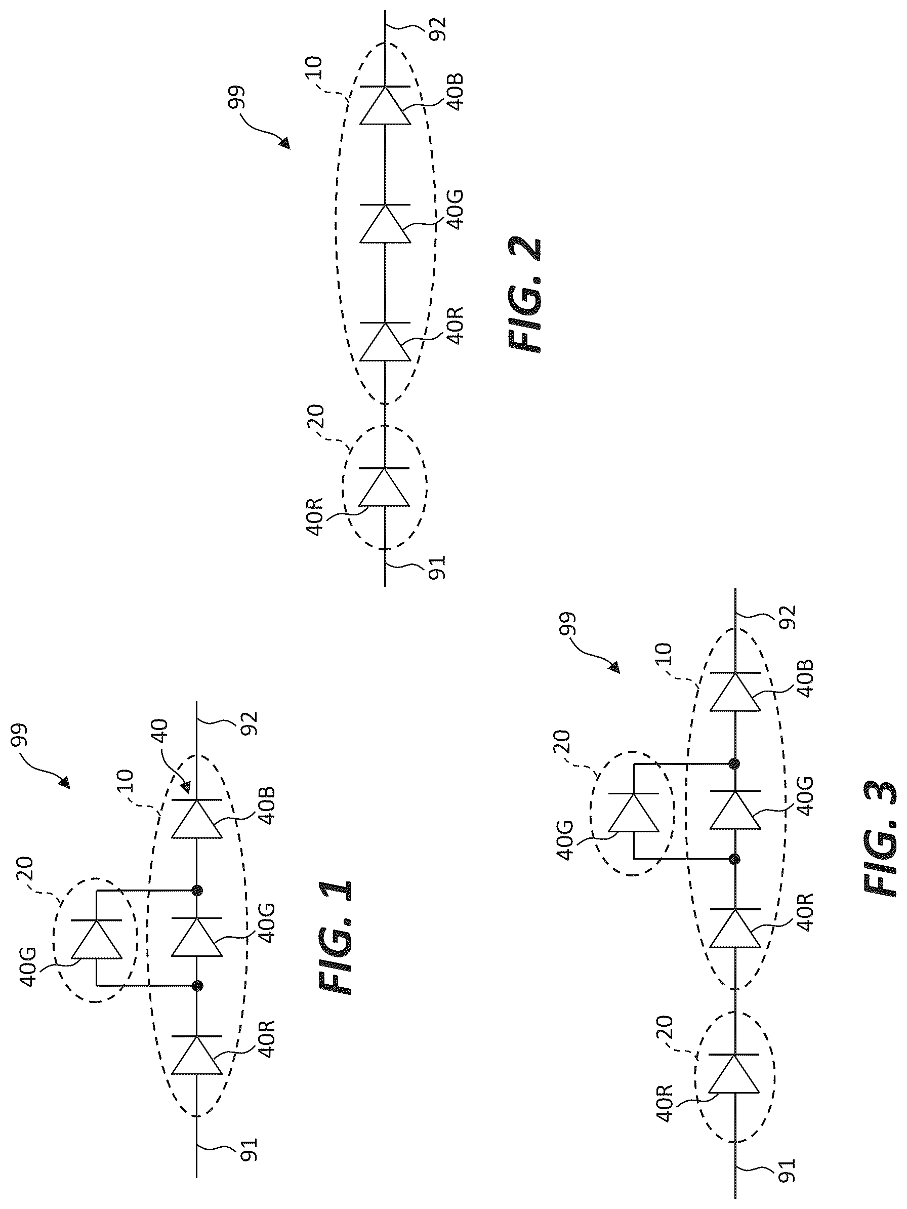 Patent US12100792 Figure 1 – White-light-emitting LED structures