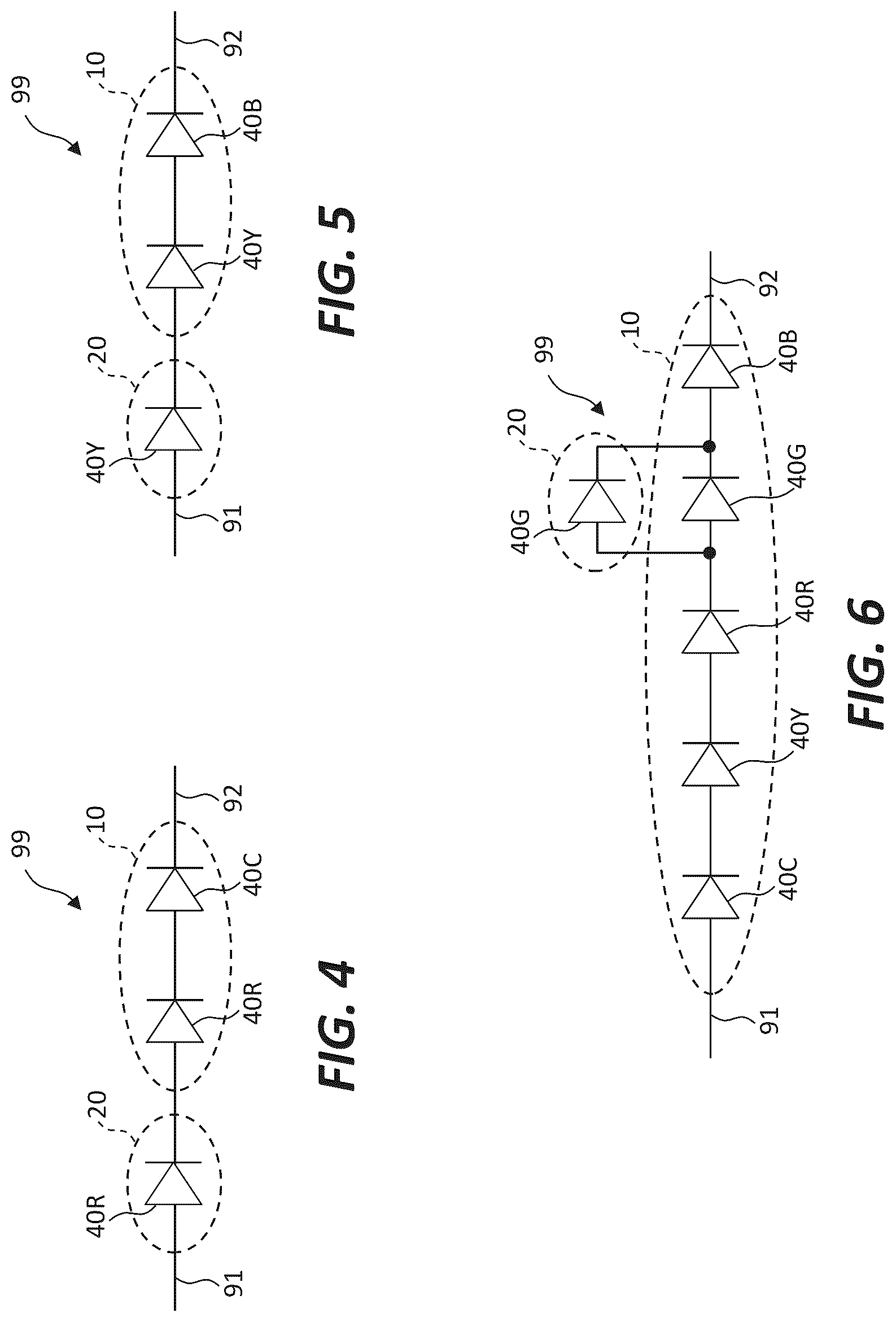 Patent US12100792 Figure 2 – White-light-emitting LED structures