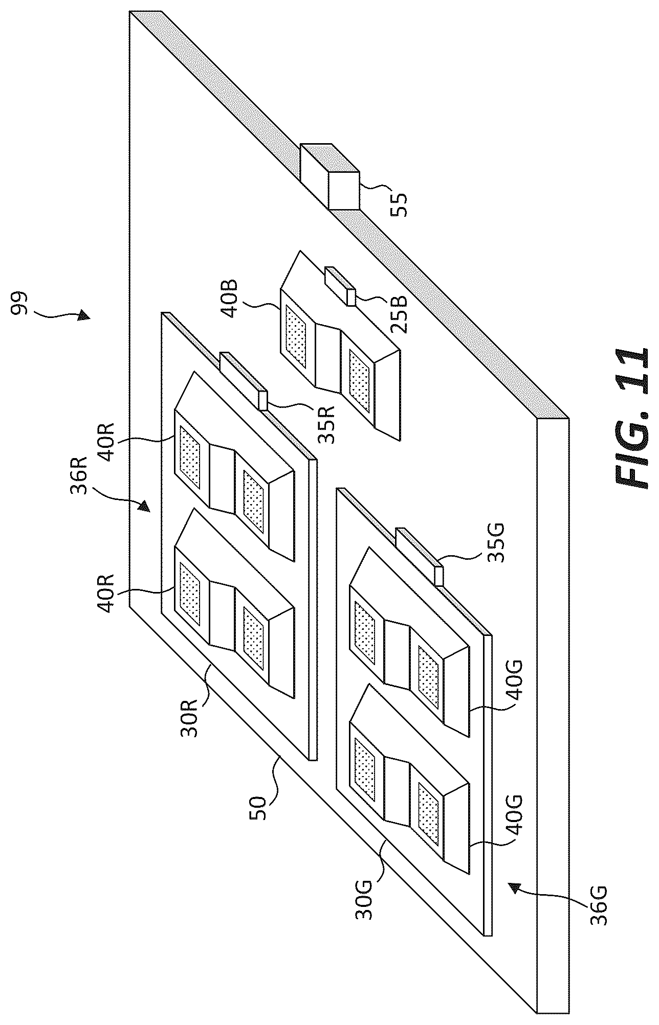 Patent US12100792 Figure 6 – White-light-emitting LED structures