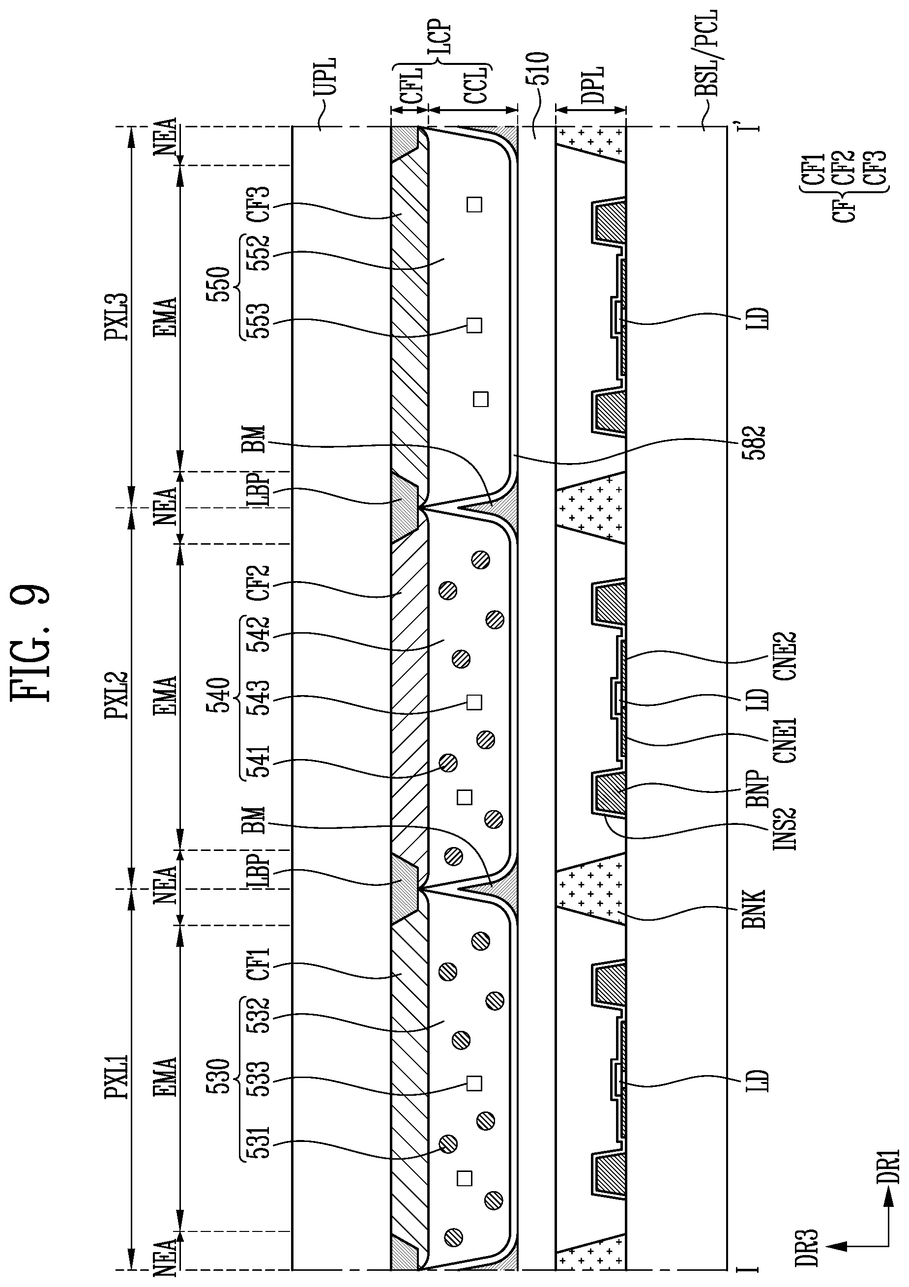 Patent US12100794 Figure 9 – Display device and method of manufacturing the same