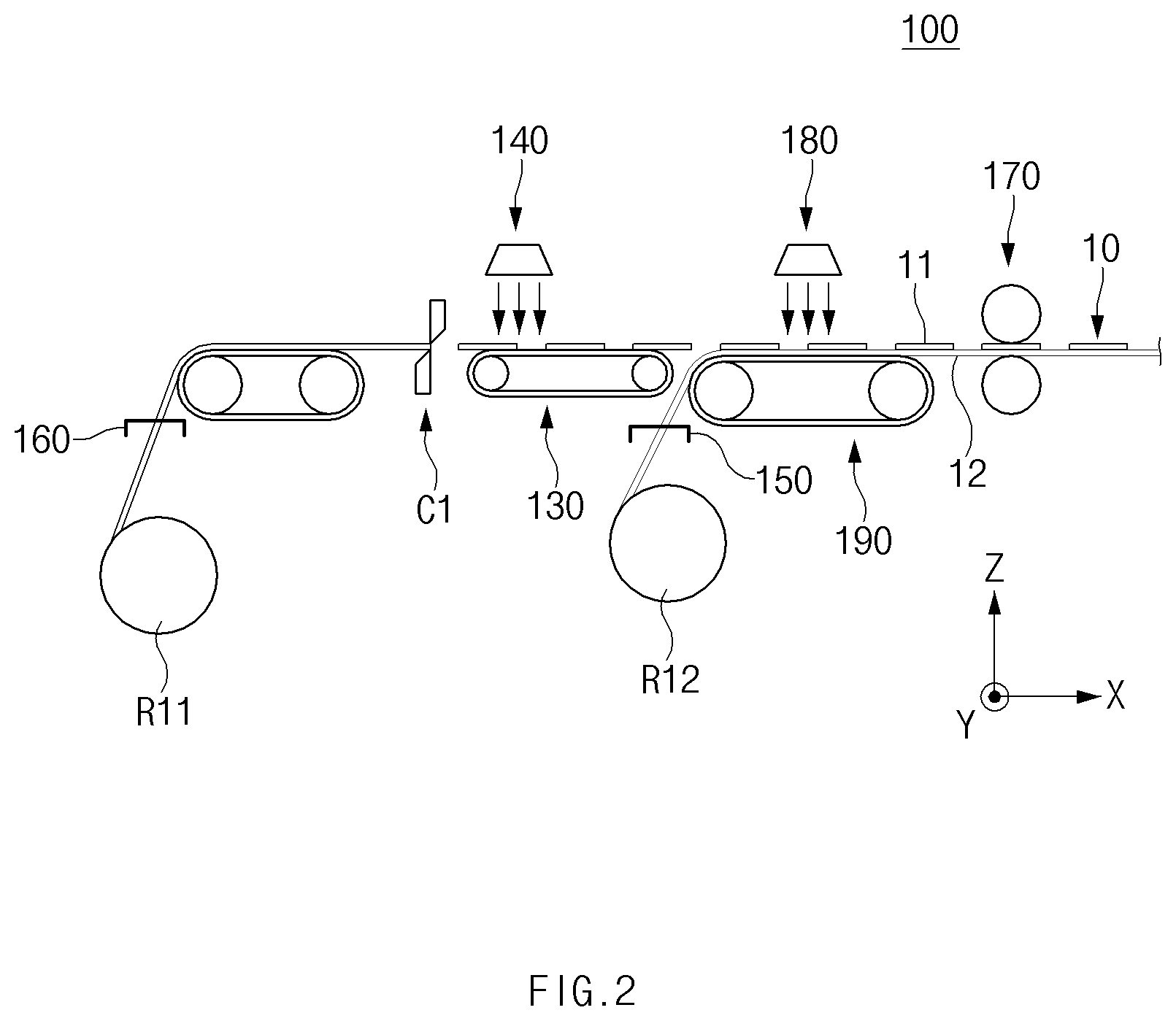 Patent US12100796 Figure 2 – Apparatus and method for manufacturing electrode assembly