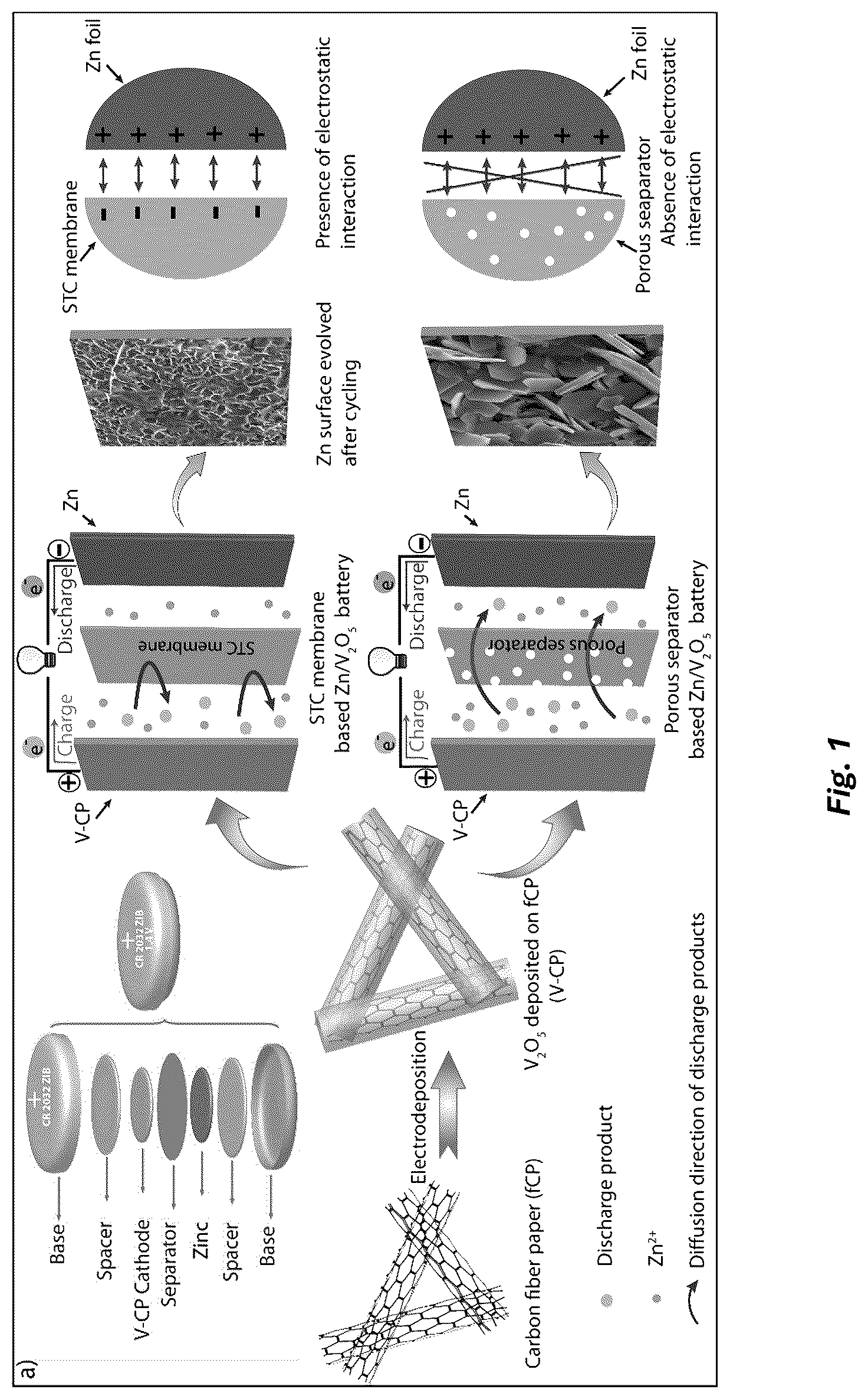Patent US12100815 — Metal ion battery having ionomer membrane separator and free-standing electrode — Figure 1