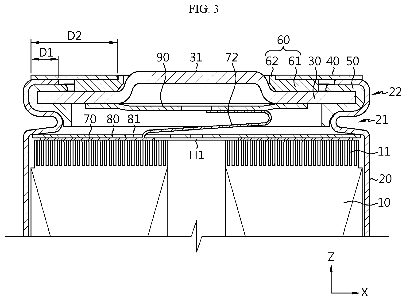 Patent US12100847 Figure 3 – Cylindrical battery cell, and battery pack and vehicle comprising same
