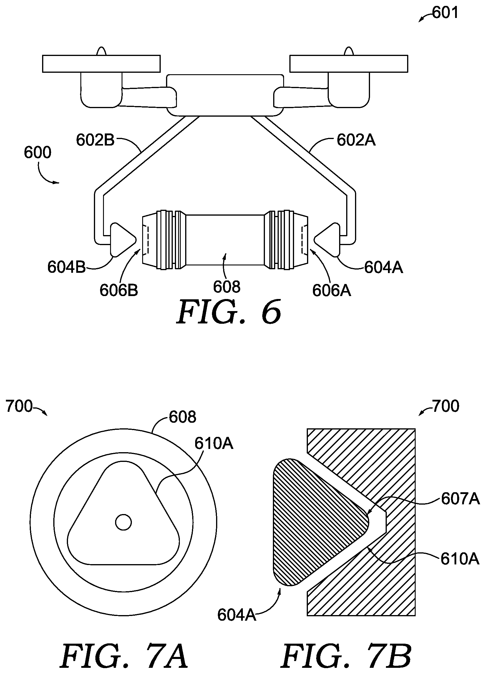 Patent US12100853 Figure 6 – Pneumatic delivery system and method for use with unmanned vehicle systems