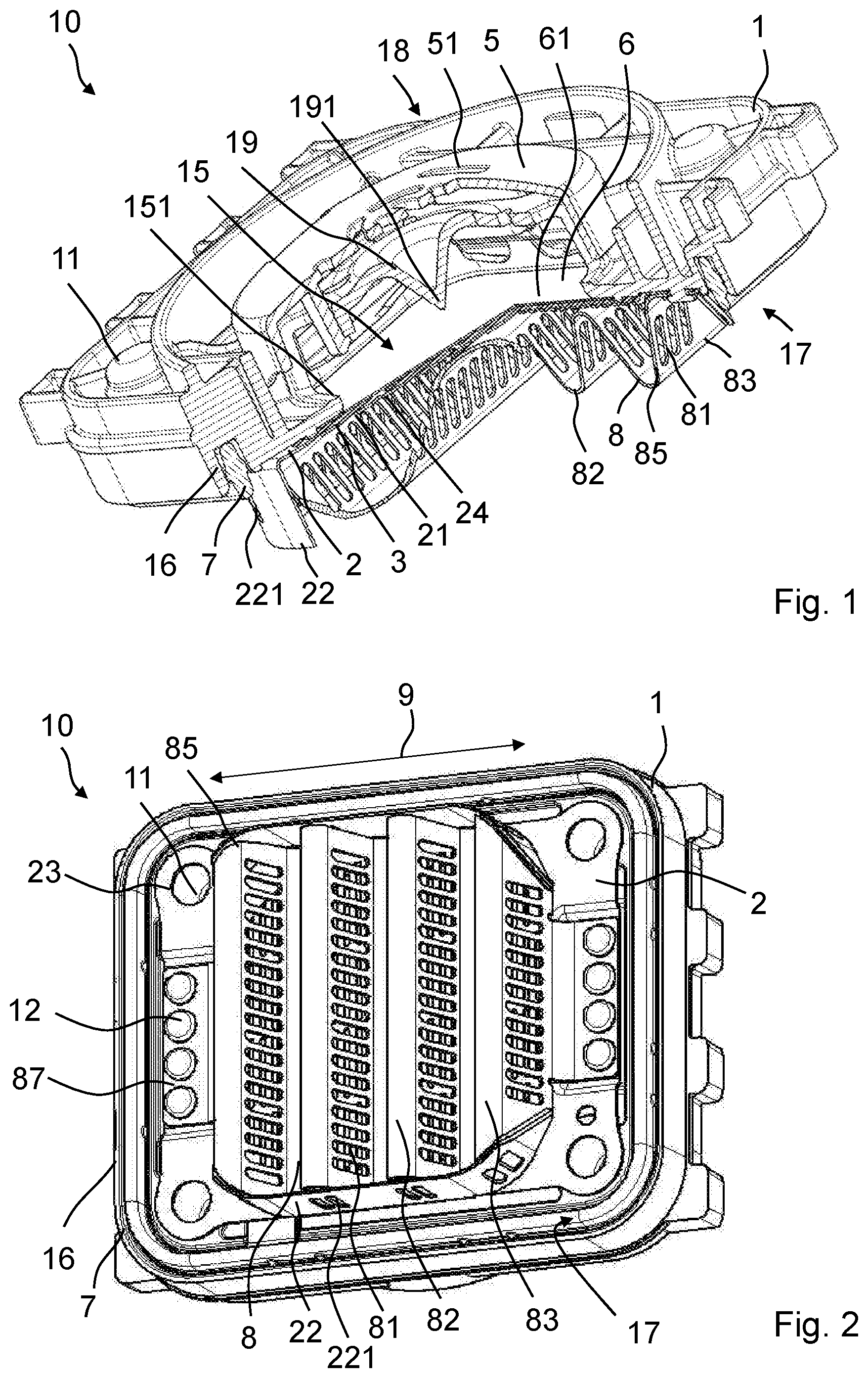 Patent US12100857 Figure 1 – Battery degassing unit and battery housing