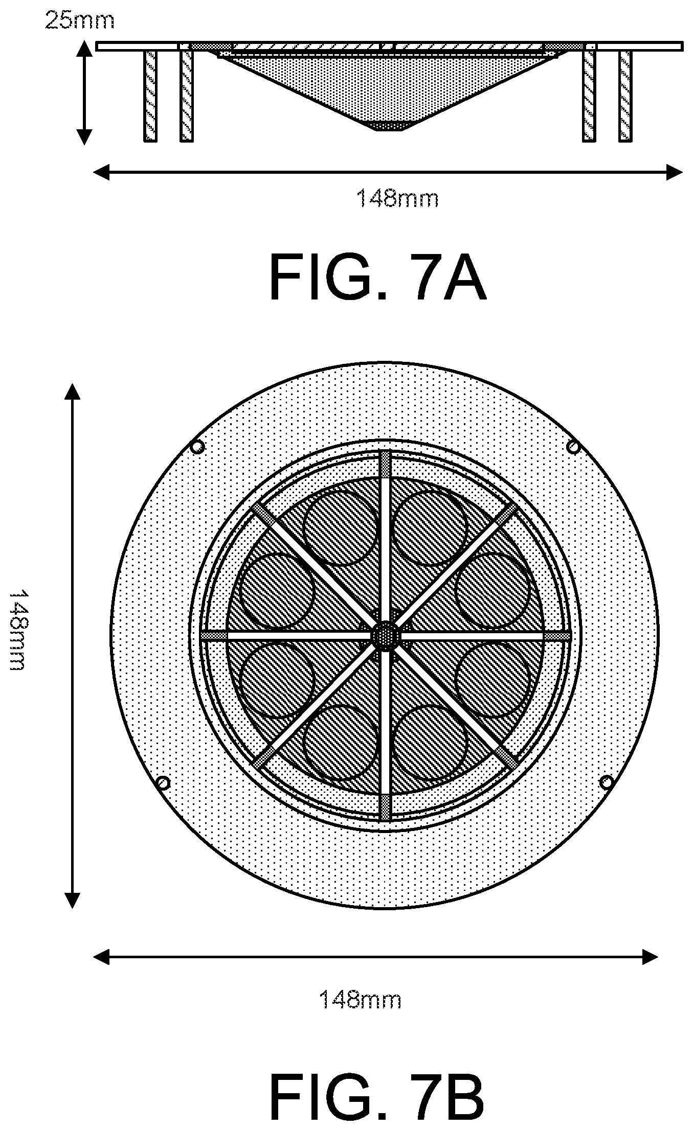 Patent US12100883 Figure 7 – Ultrawide bandwidth, low-cost, roof-top mountable, low-profile, monocone antenna for vehicle-to-everything (V2X) communication