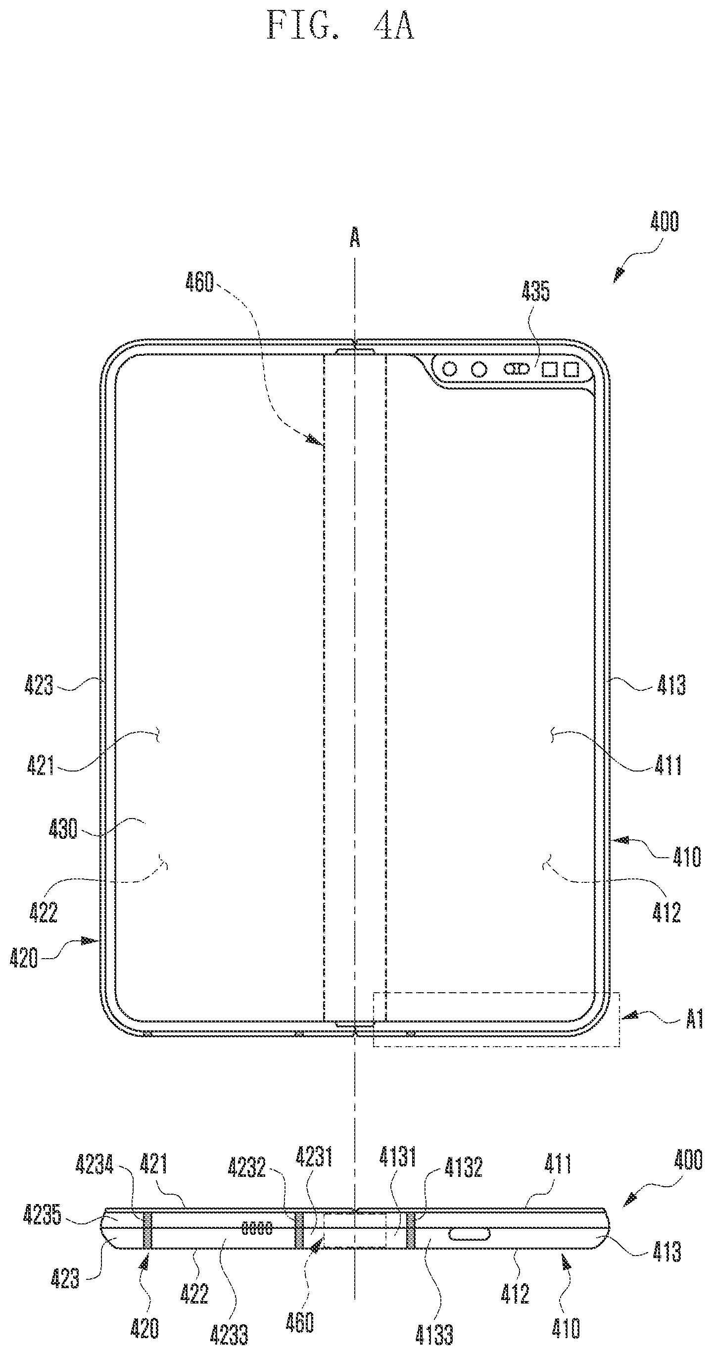 Patent US12100884 Figure 5 – Antenna having single non-conductive portion and electronic device including the same
