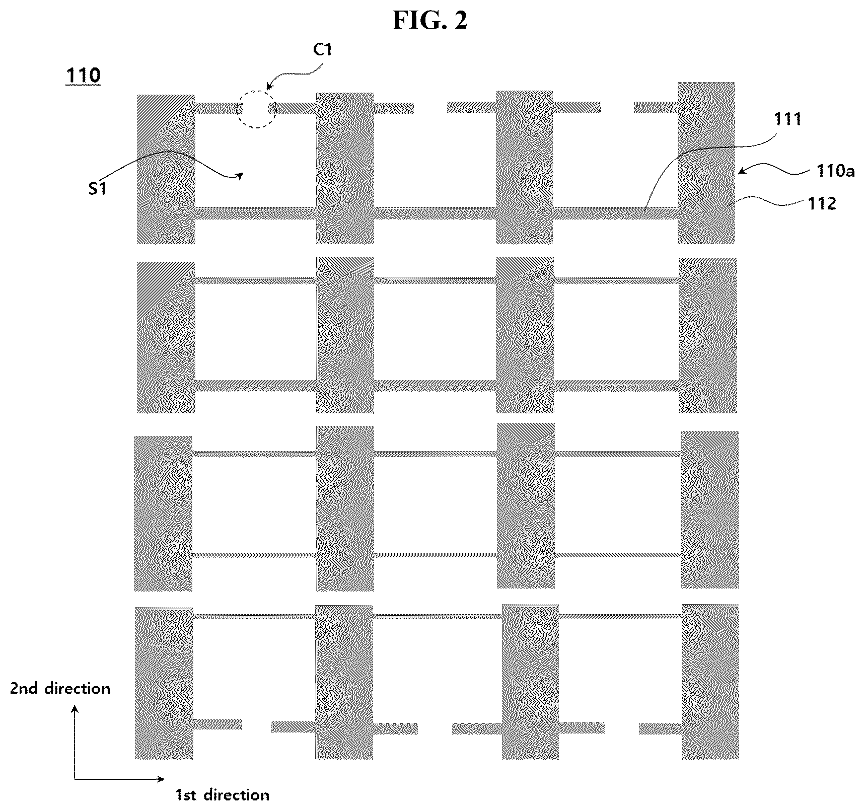 Patent US12100891 Figure 2 – Antenna module and display device including the same