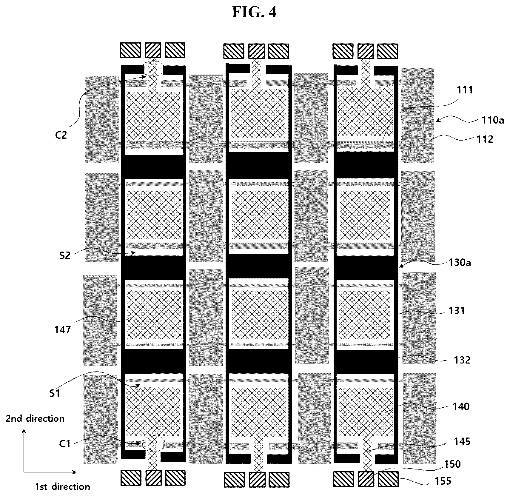 Patent US12100891 Figure 4 – Antenna module and display device including the same