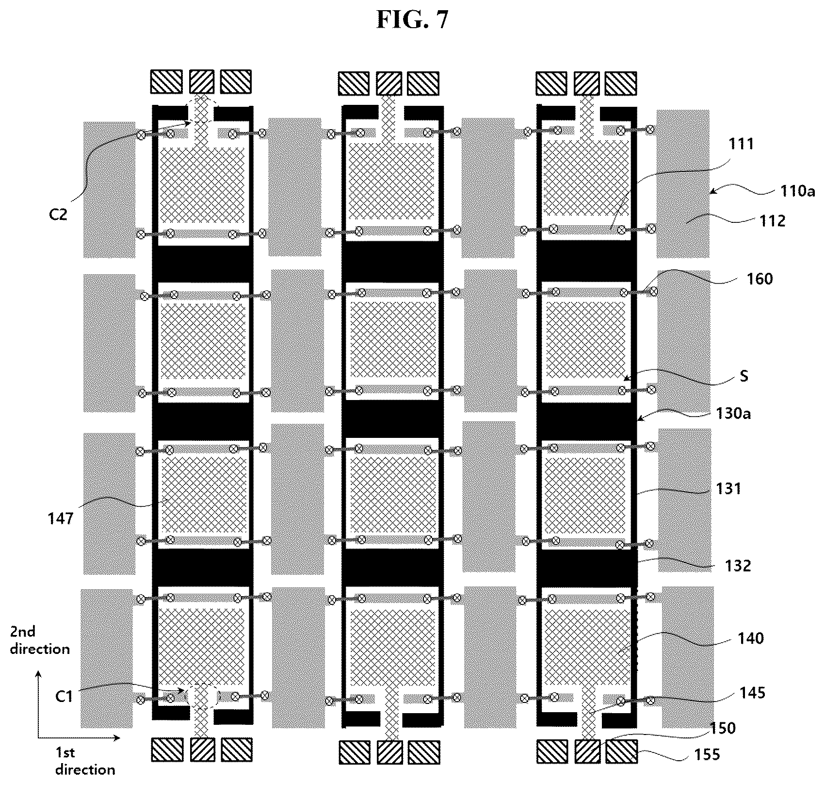 Patent US12100891 Figure 7 – Antenna module and display device including the same