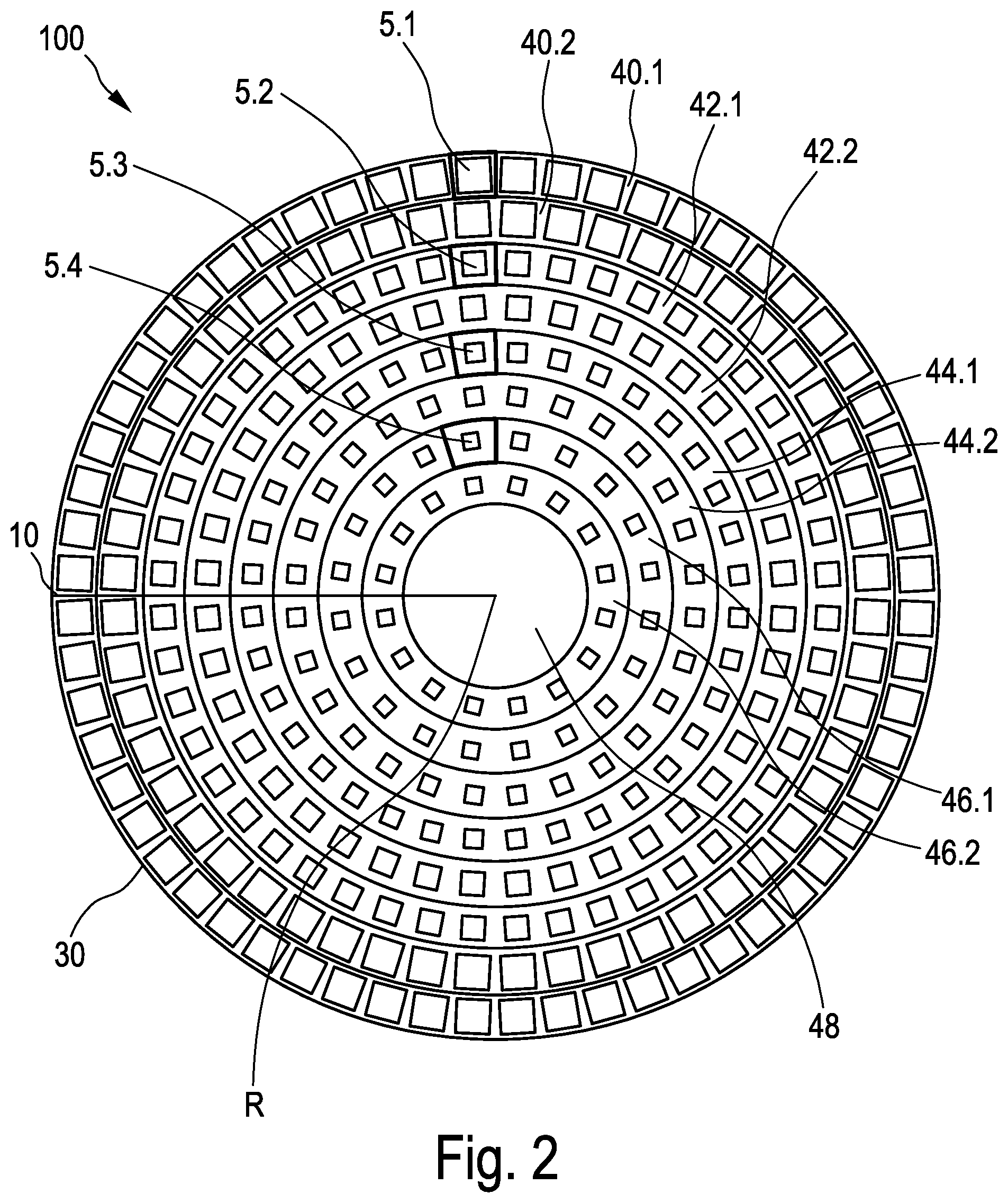 Patent US12100894 Figure 2 – Gradient index metamaterial lens for terahertz radiation