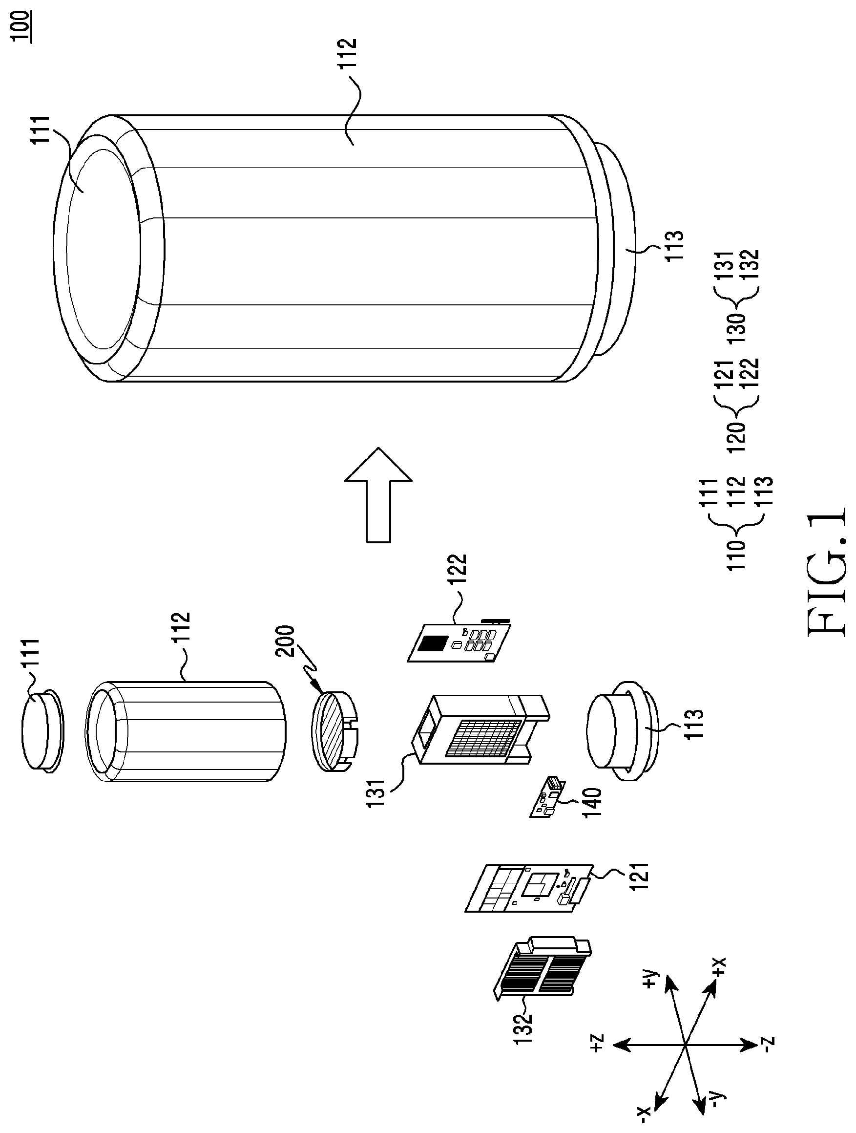 Patent US12100899 Figure 1 – Electronic device comprising plurality of antennas