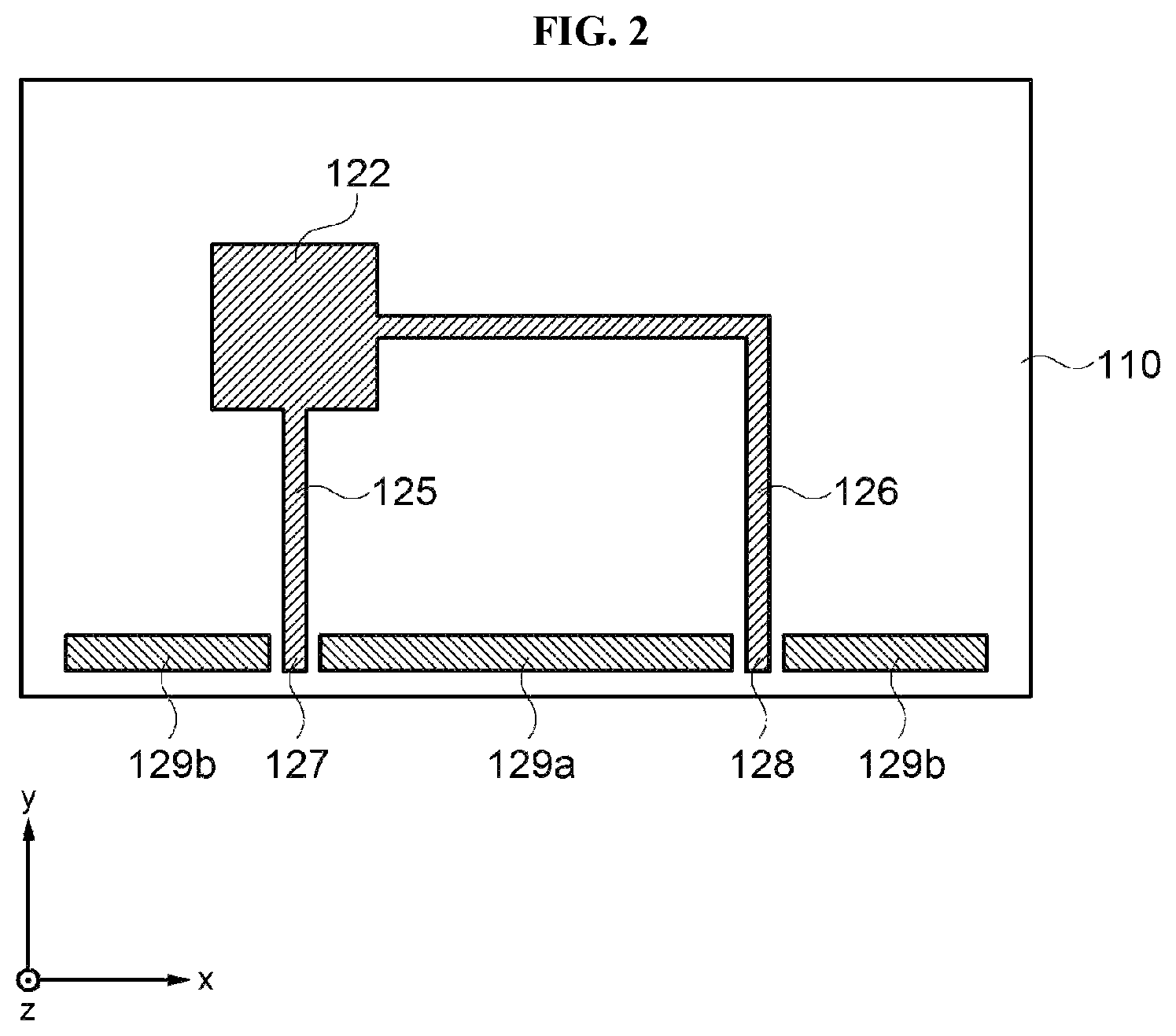 Patent US12100903 Figure 2 – Antenna structure, antenna array and display device including the same