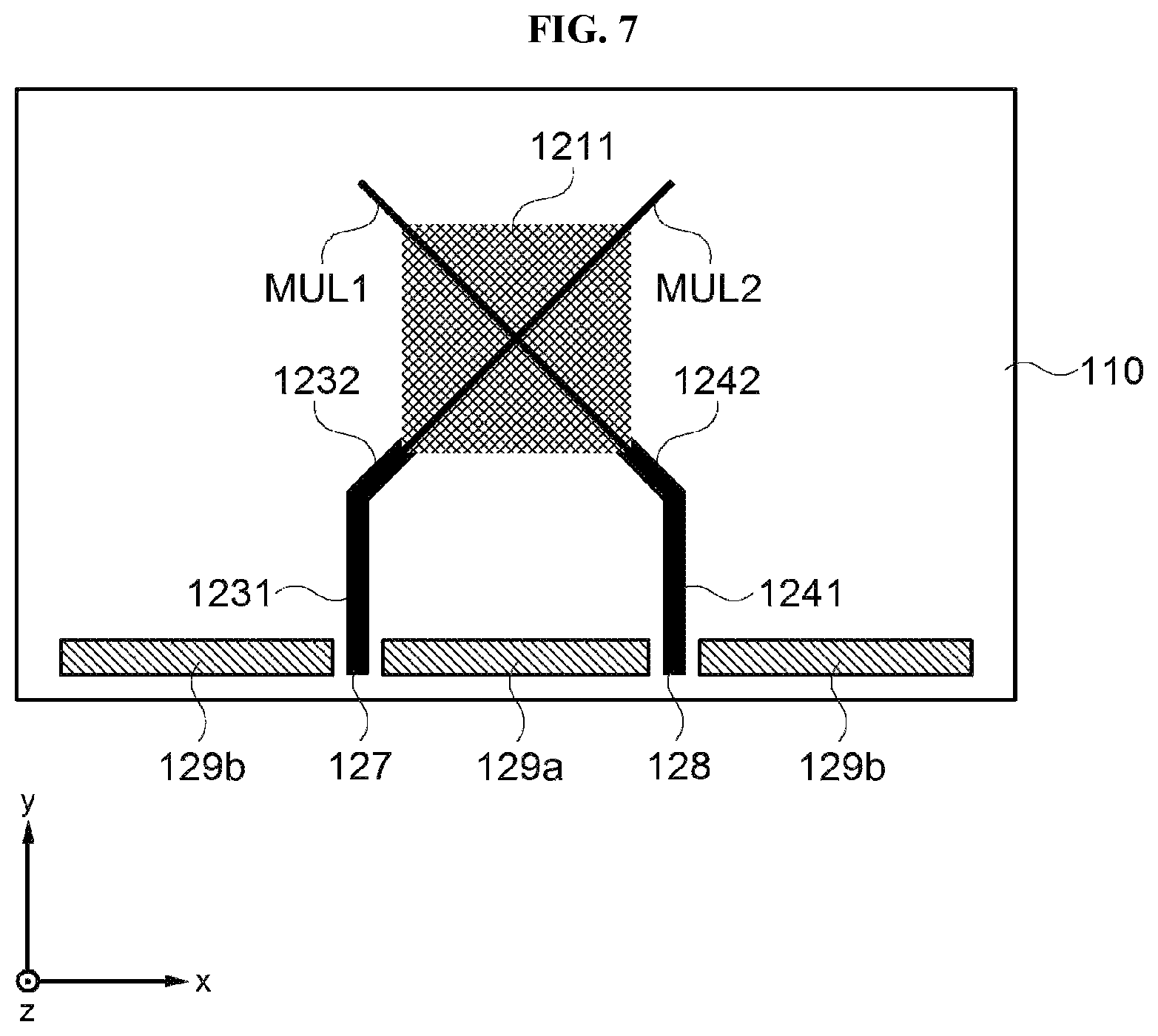 Patent US12100903 Figure 7 – Antenna structure, antenna array and display device including the same