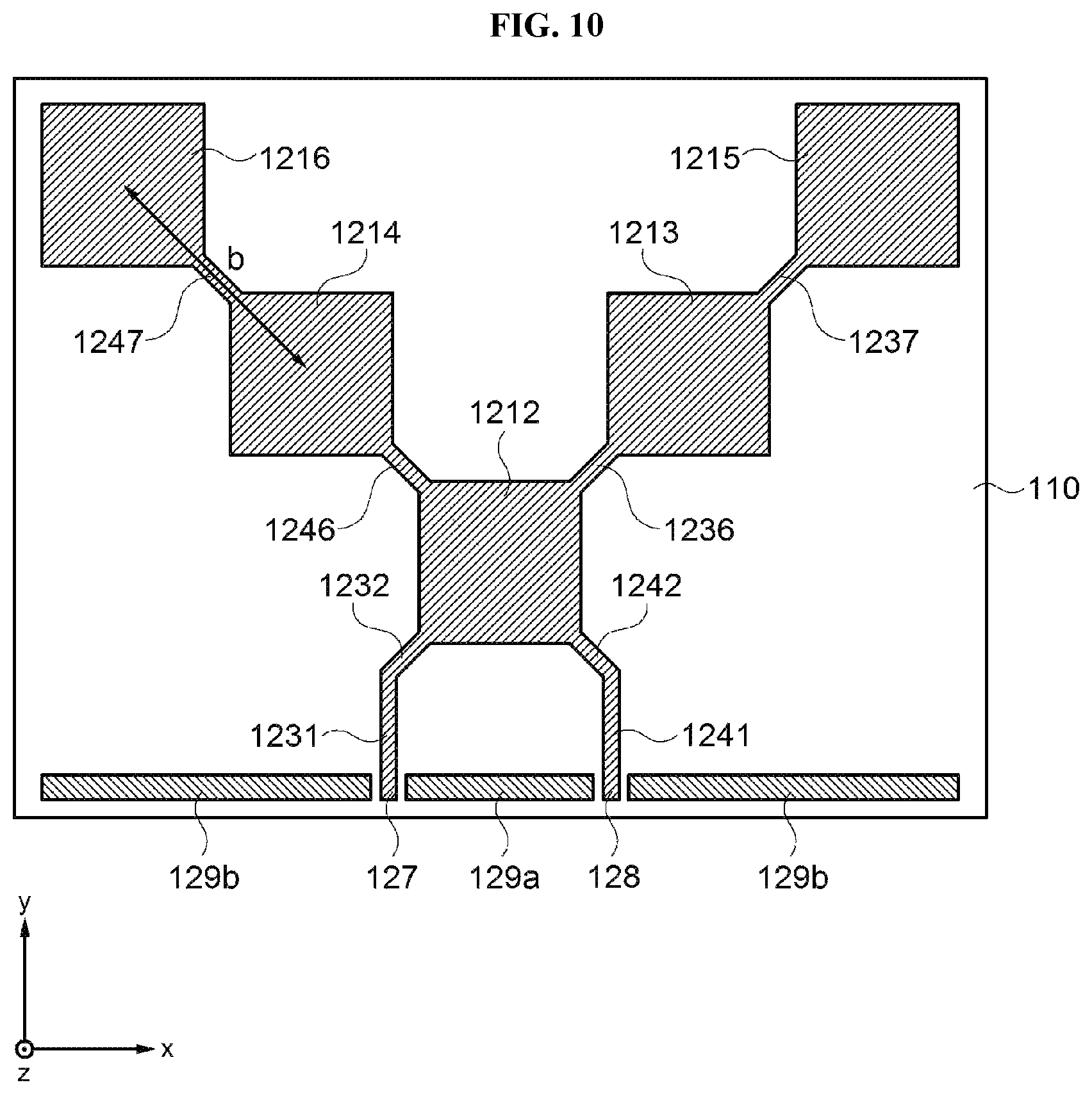 Patent US12100903 Figure 10 – Antenna structure, antenna array and display device including the same