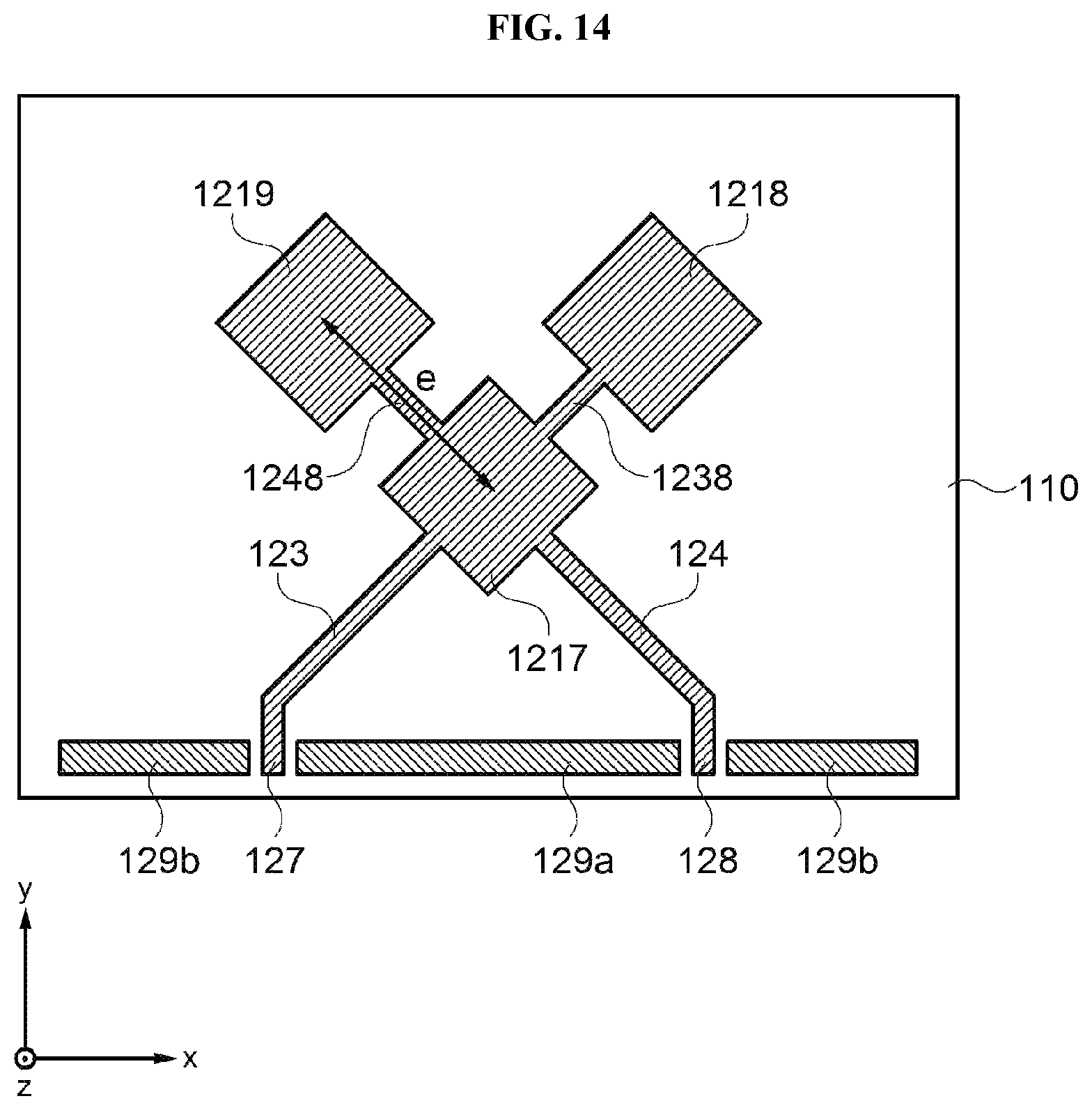 Patent US12100903 Figure 14 – Antenna structure, antenna array and display device including the same